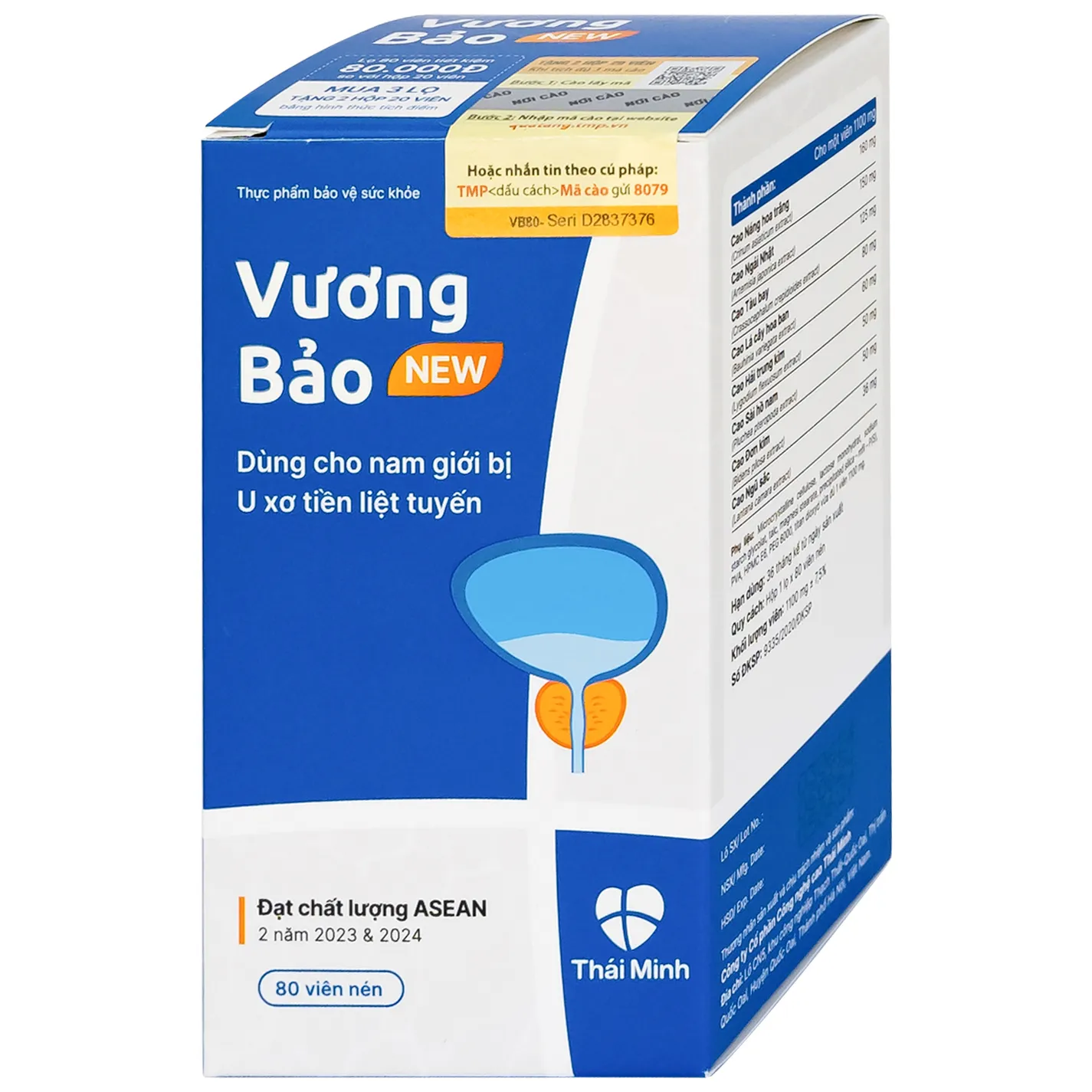 VIÊN UỐNG GIẢM U XƠ TIỀN LIỆT TUYẾN VƯƠNG BẢO NEW THÁI MINH 2X10 3
