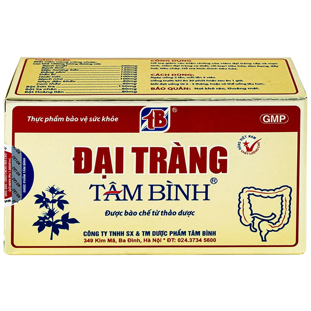 VIÊN UỐNG GIẢM VIÊM ĐẠI TRÀNG TÂM BÌNH 5X12 10