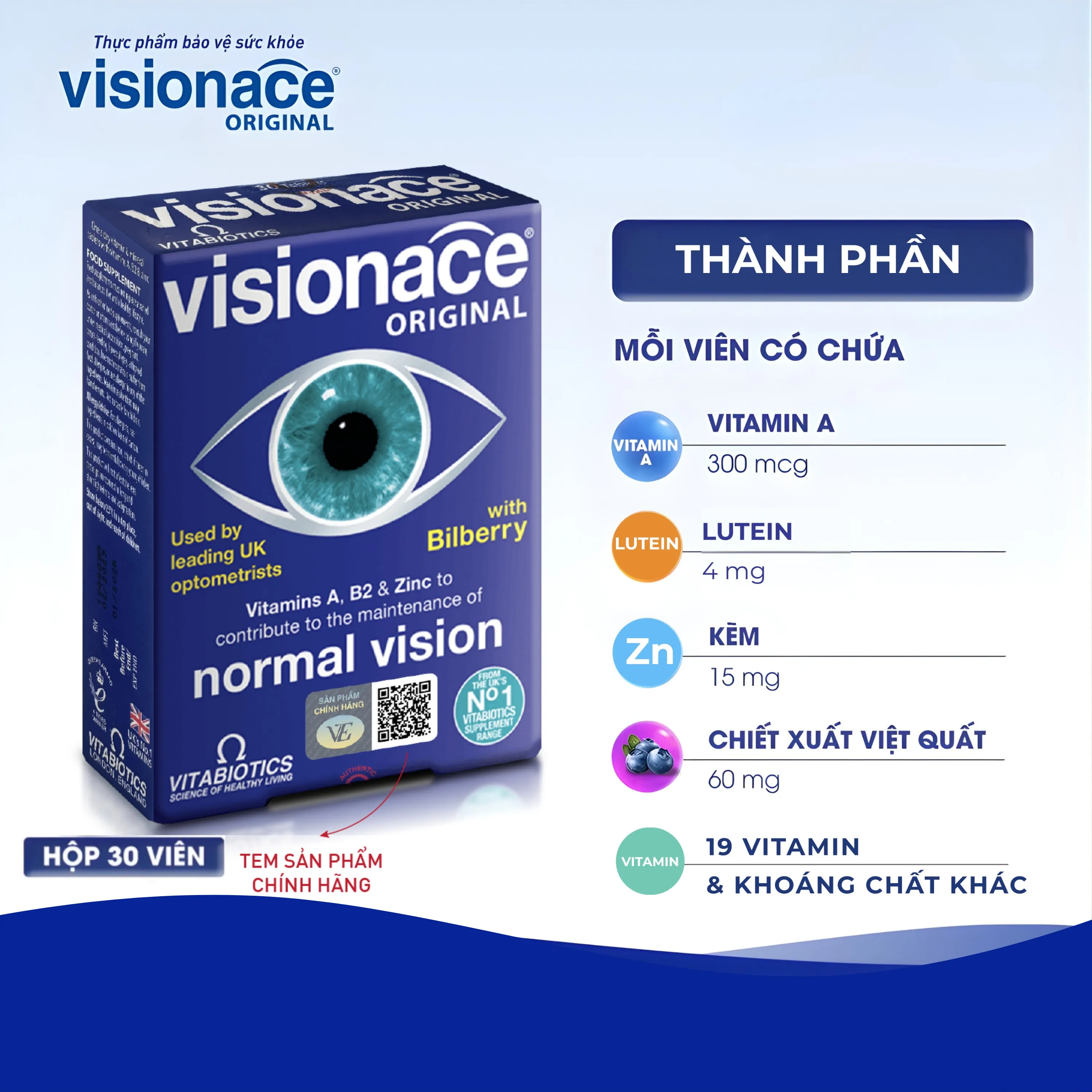 Viên uống VITABIOTICS Visionace Original 2