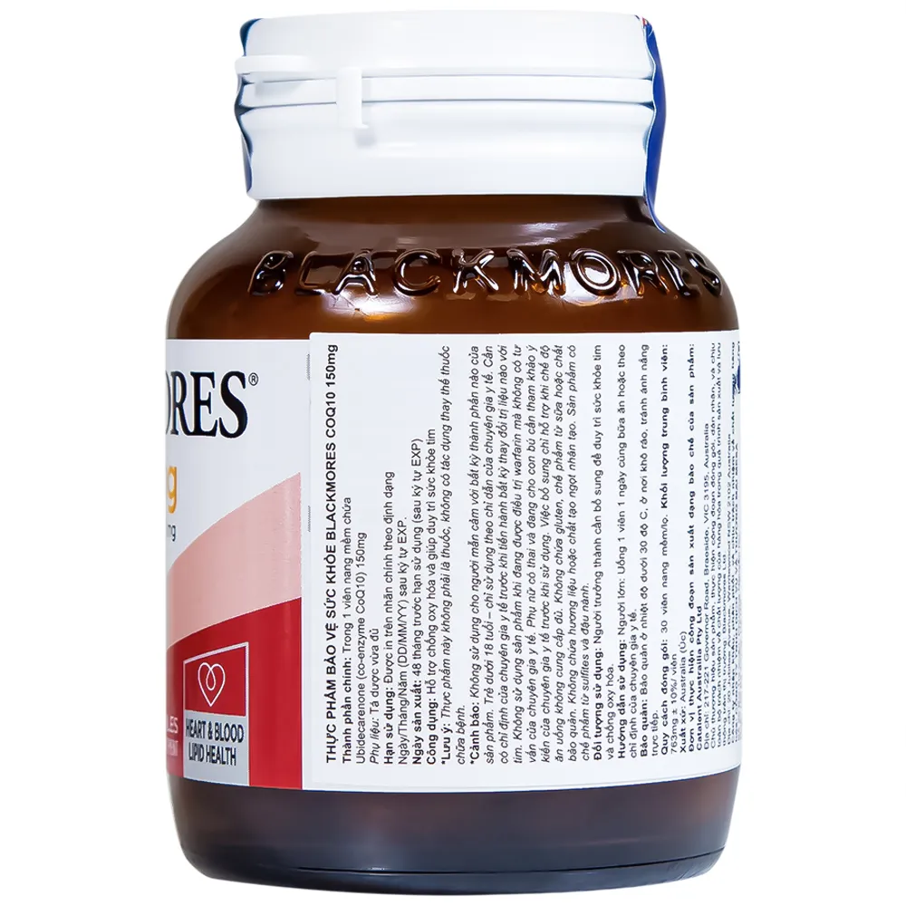 VIÊN UỐNG GIÚP DUY TRÌ SỨC KHỎE TIM BLACKMORES CO Q10 150MG 30V 9