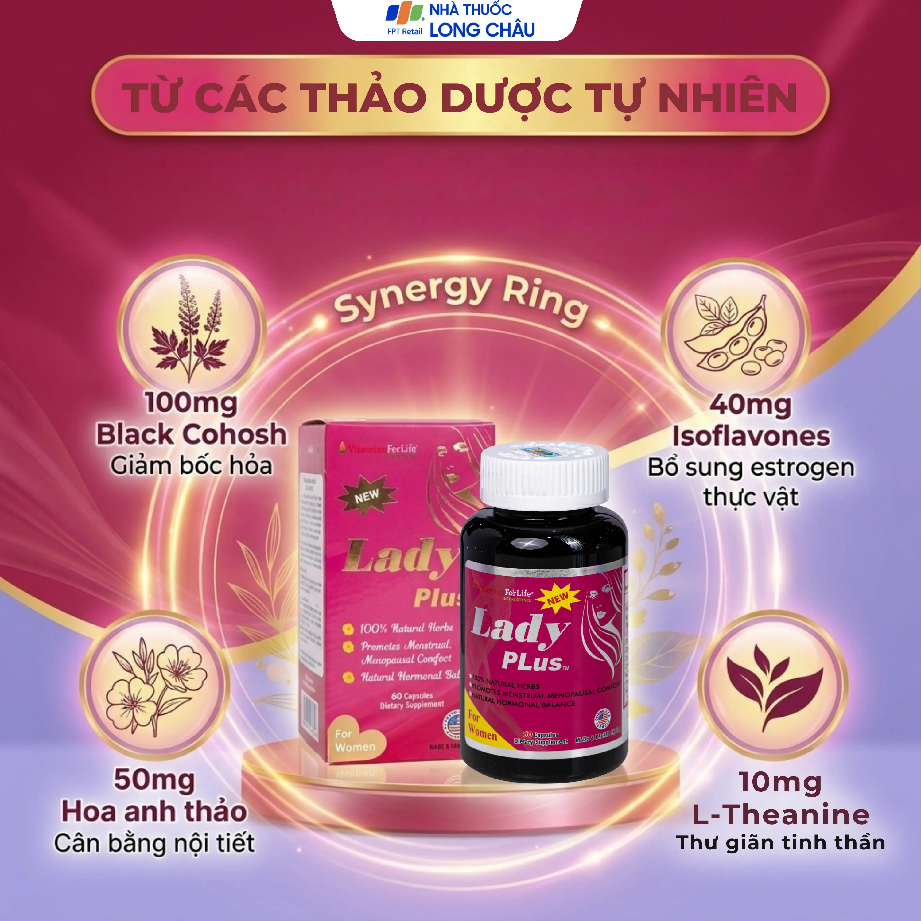 Thực phẩm bảo vệ sức khỏe Lady Plus (60 Viên) 2