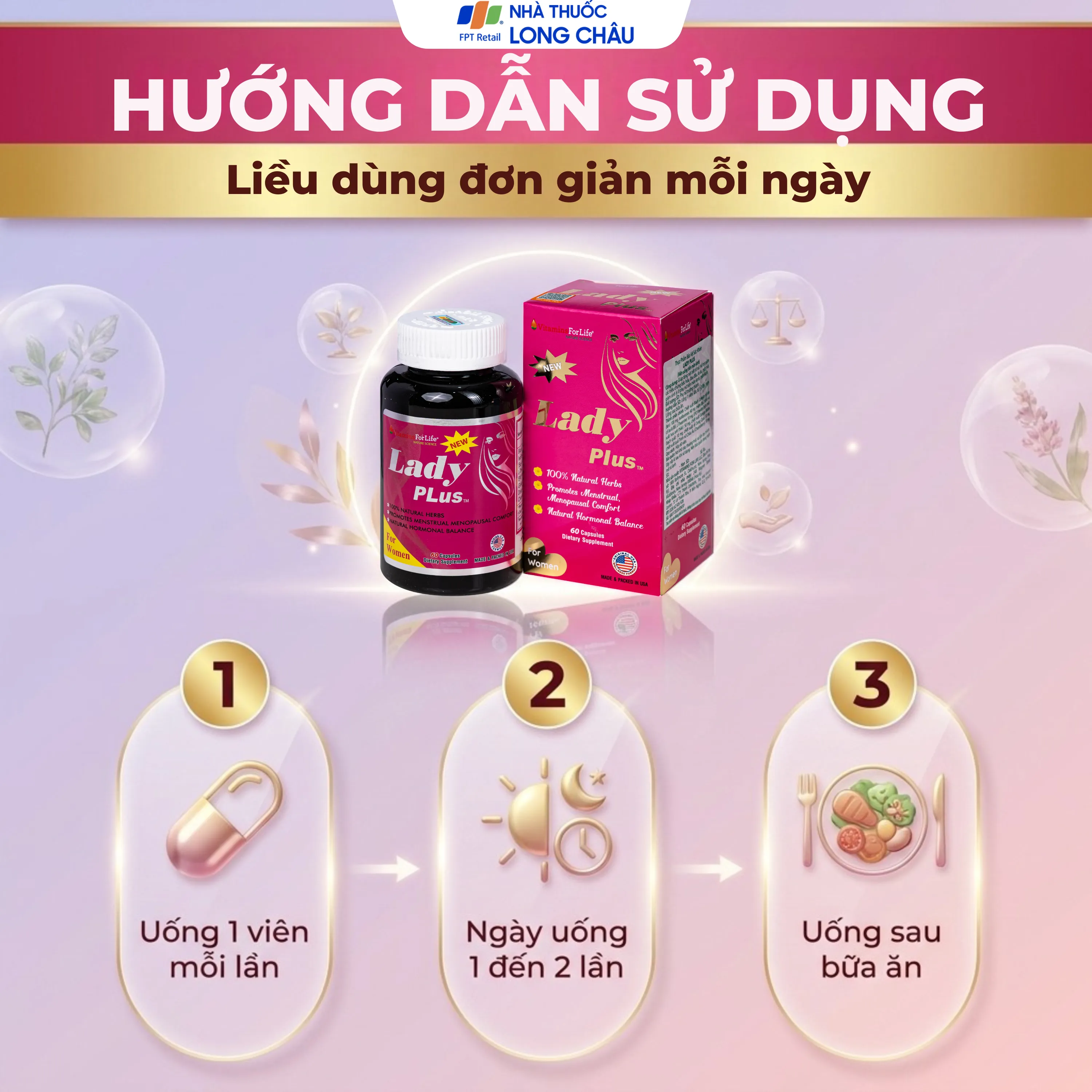 Thực phẩm bảo vệ sức khỏe Lady Plus (60 Viên) 3