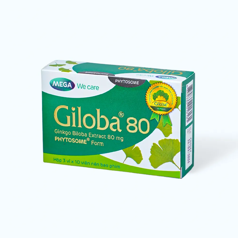 Viên uống Giloba 80 (Hộp 30 viên) hỗ trợ tăng cường tuần hoàn não 2