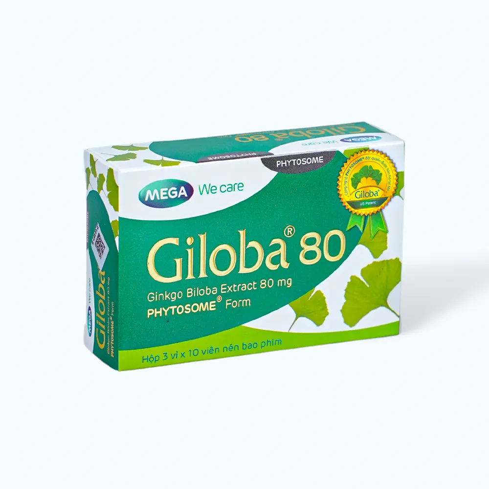 Viên uống Giloba 80 (Hộp 30 viên) hỗ trợ tăng cường tuần hoàn não 3