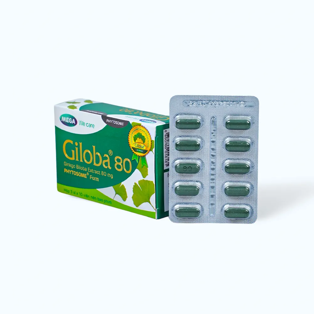 Viên uống Giloba 80 (Hộp 30 viên) hỗ trợ tăng cường tuần hoàn não 5