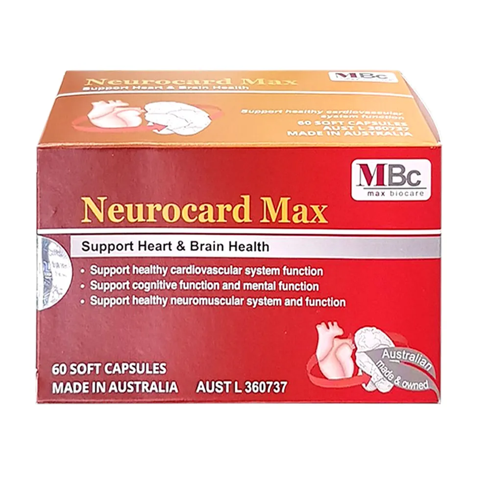 VIÊN UỐNG HỖ TRỢ CHỨC NĂNG HỆ TIM MẠCH NEUROCARD MAX LUCA PHARMA 6X10