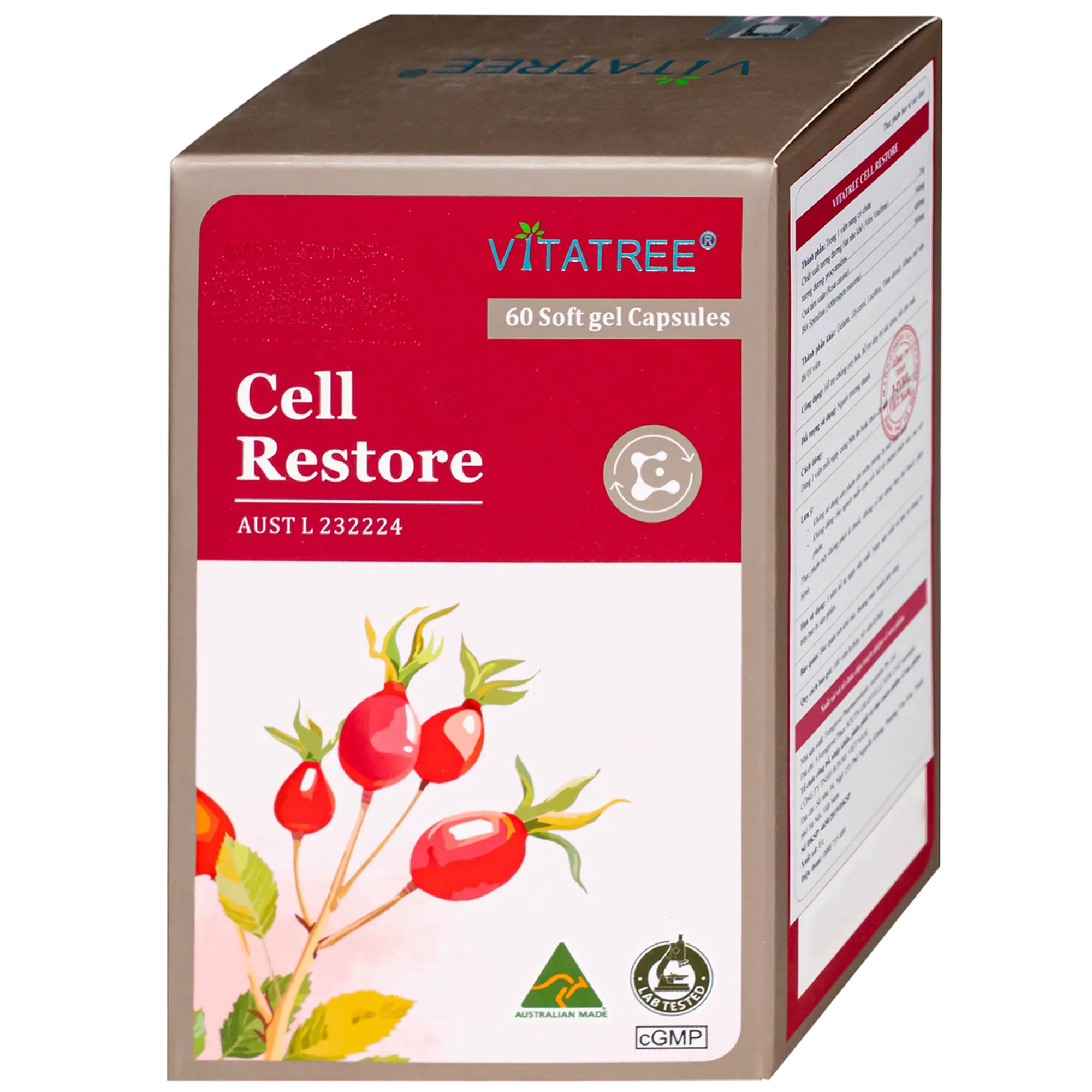 Thực phẩm bảo vệ sức khỏe Vitatree Cell Restore (Hộp 60 Viên) 8