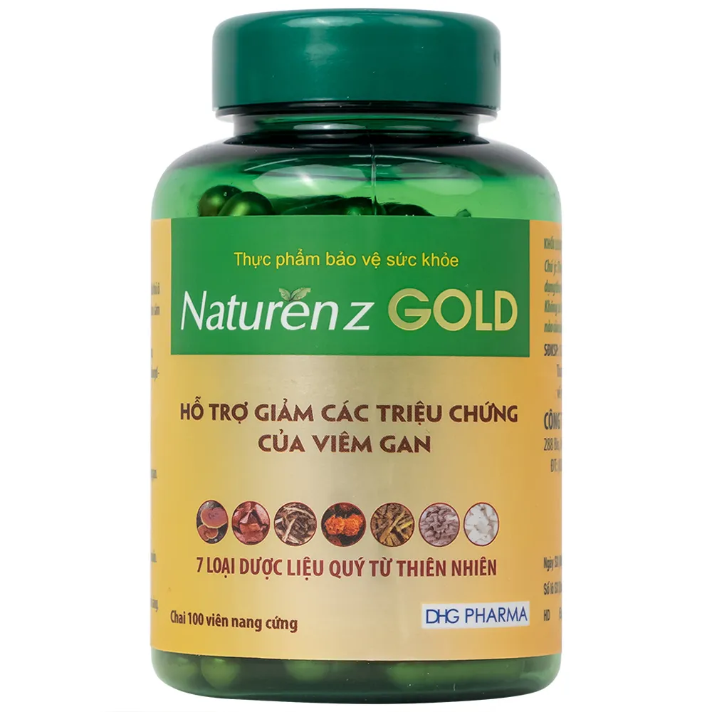 VIÊN UỐNG HỖ TRỢ GIẢM CÁC TRIỆU CHỨNG CỦA VIÊM GAN NATURENZ GOLD DHG PHARMA 100V 7