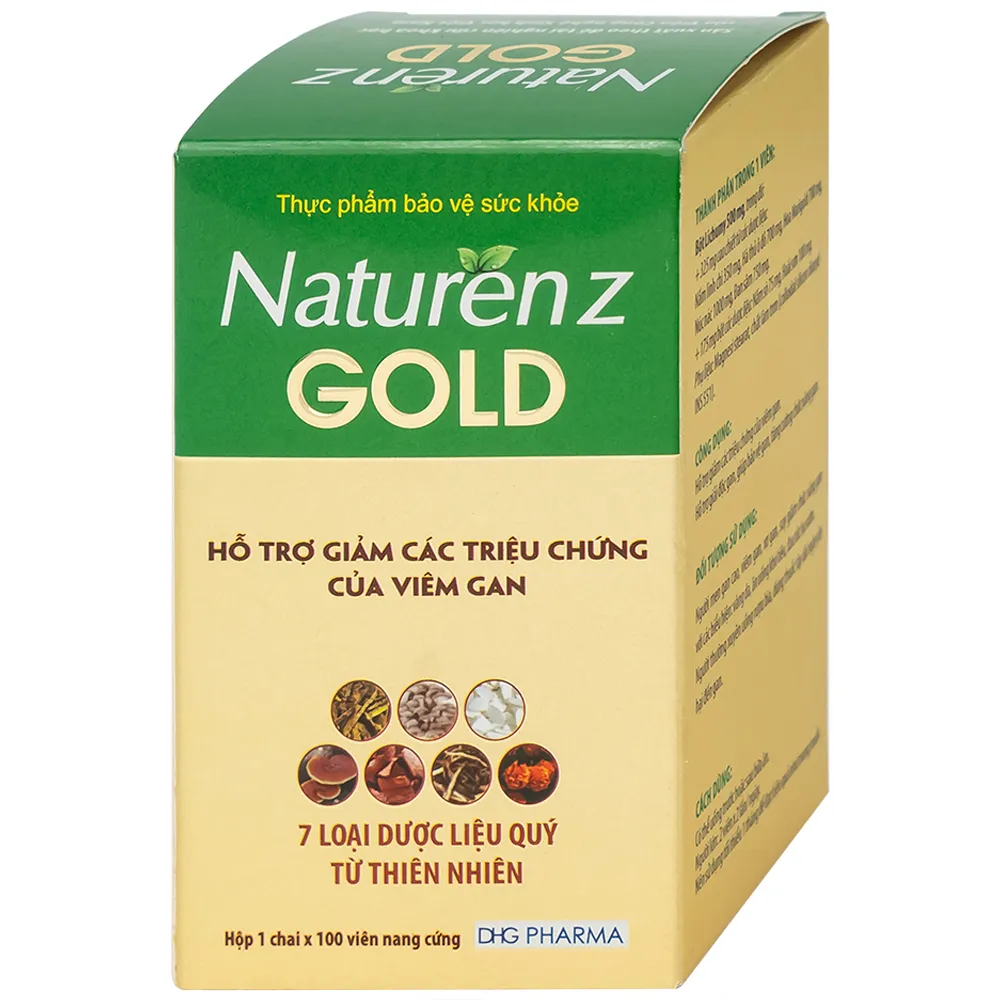 VIÊN UỐNG HỖ TRỢ GIẢM CÁC TRIỆU CHỨNG CỦA VIÊM GAN NATURENZ GOLD DHG PHARMA 100V 8