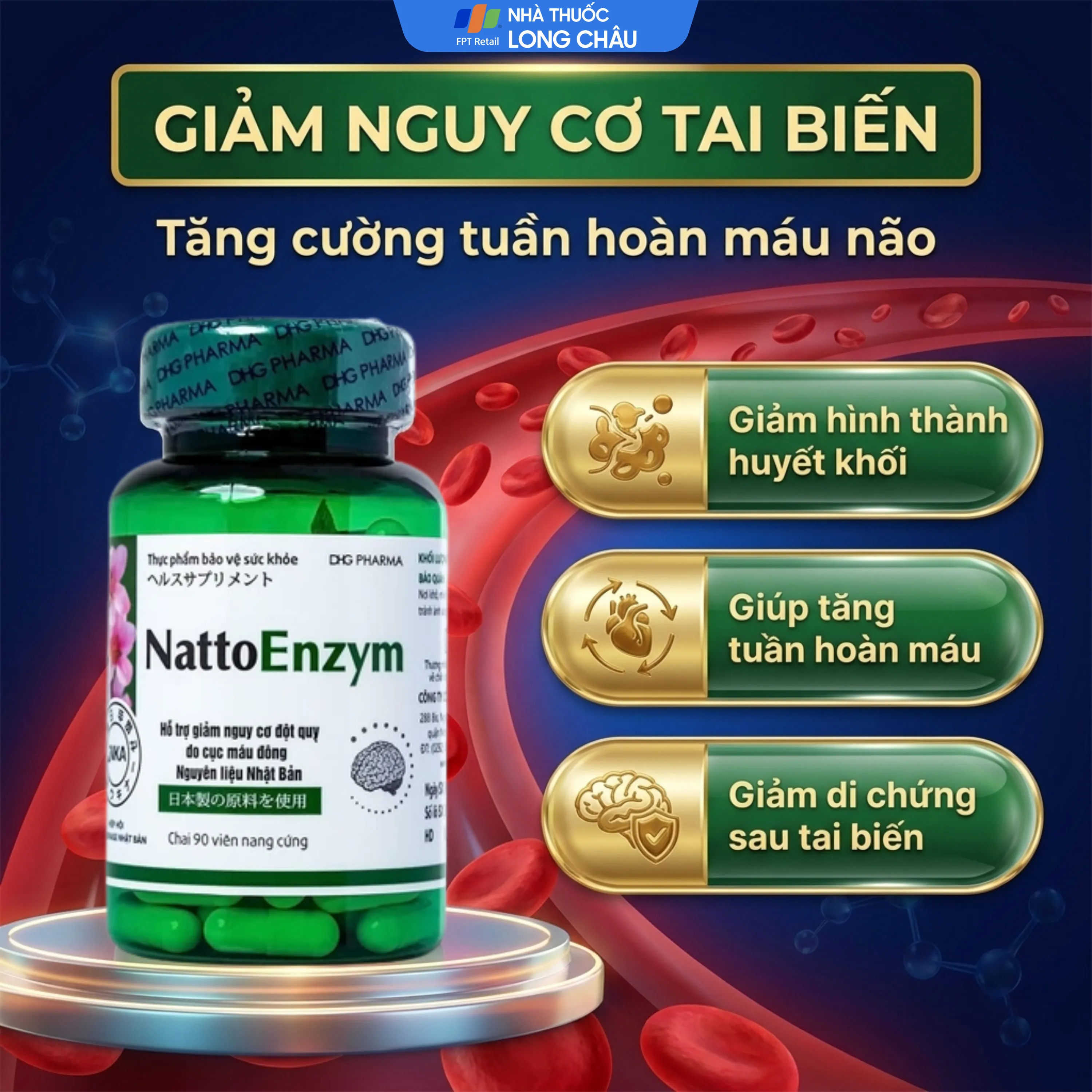 VIÊN UỐNG HỖ TRỢ HOẠT HUYẾT NATTOENZYM DHG 3X10 2