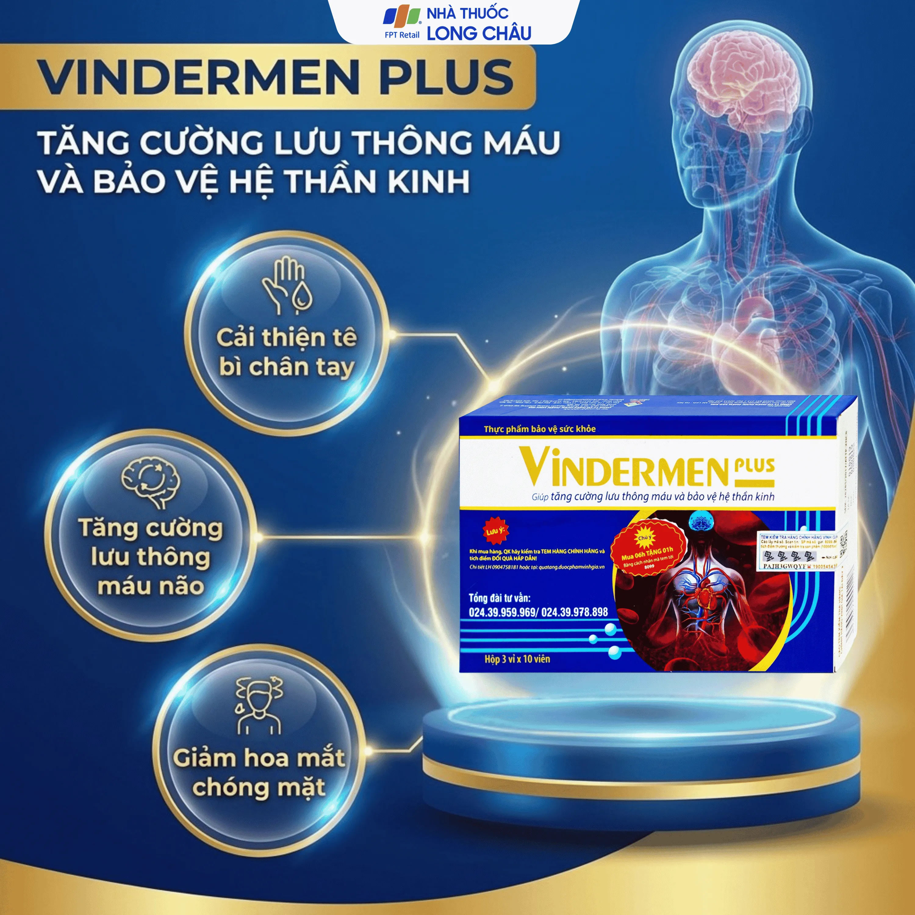 Thực phẩm bảo vệ sức khỏe Vindermen Plus (30 viên) 2