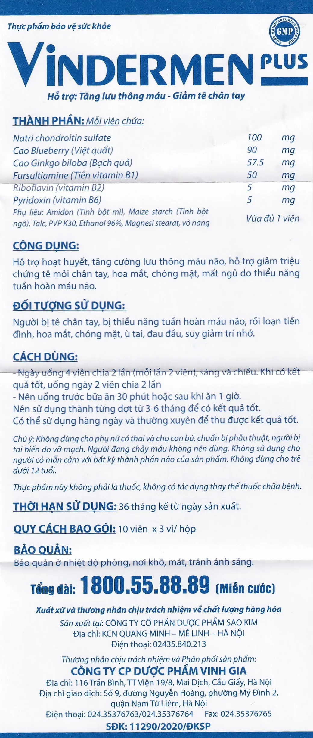 Thực phẩm bảo vệ sức khỏe Vindermen Plus (30 viên) 13