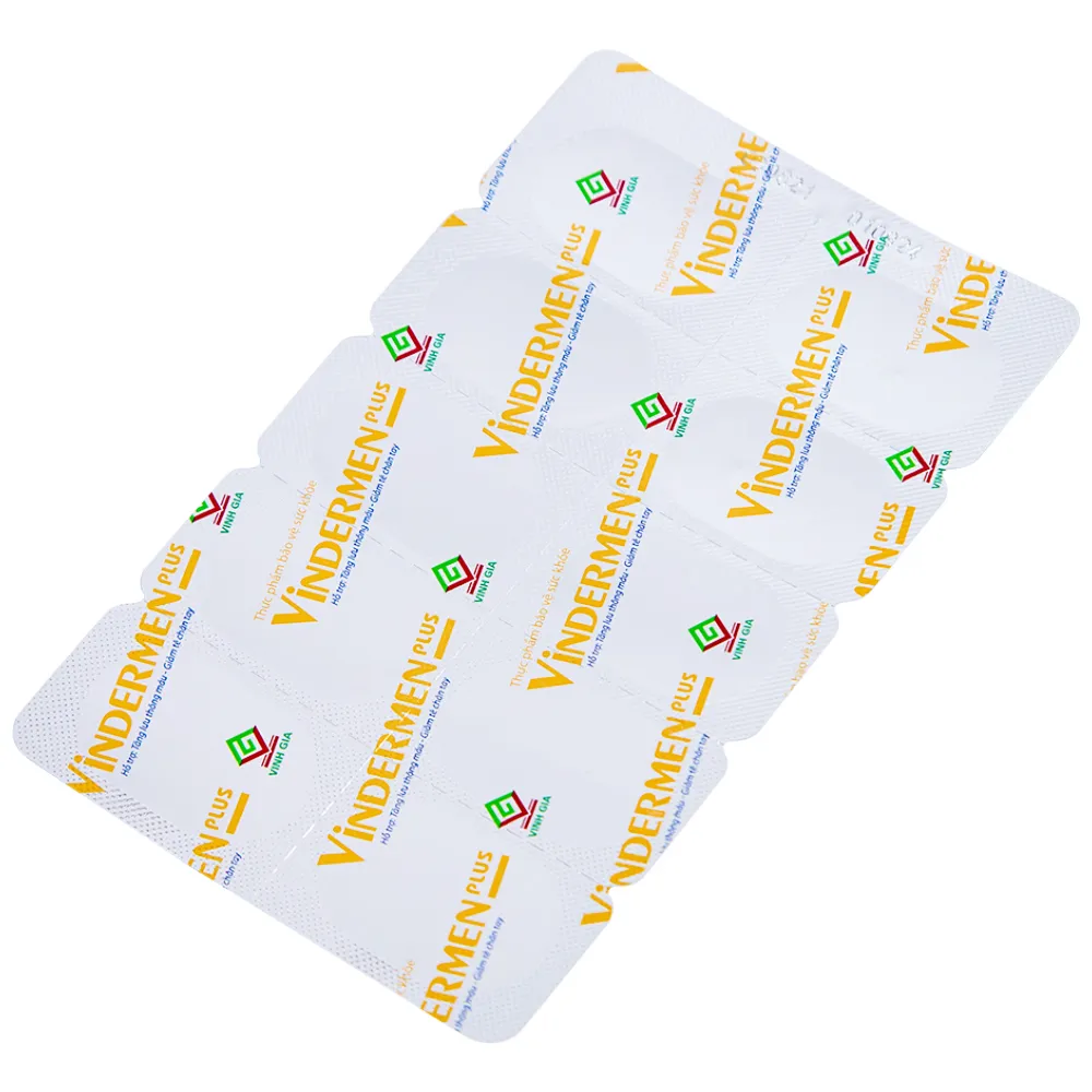 Thực phẩm bảo vệ sức khỏe Vindermen Plus (30 viên) 8