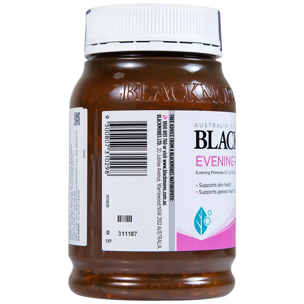 VIÊN UỐNG HỖ TRỢ LÀN DA KHỎE MẠNH BLACKMORES EVENING PRIMROSE OIL 190V 7