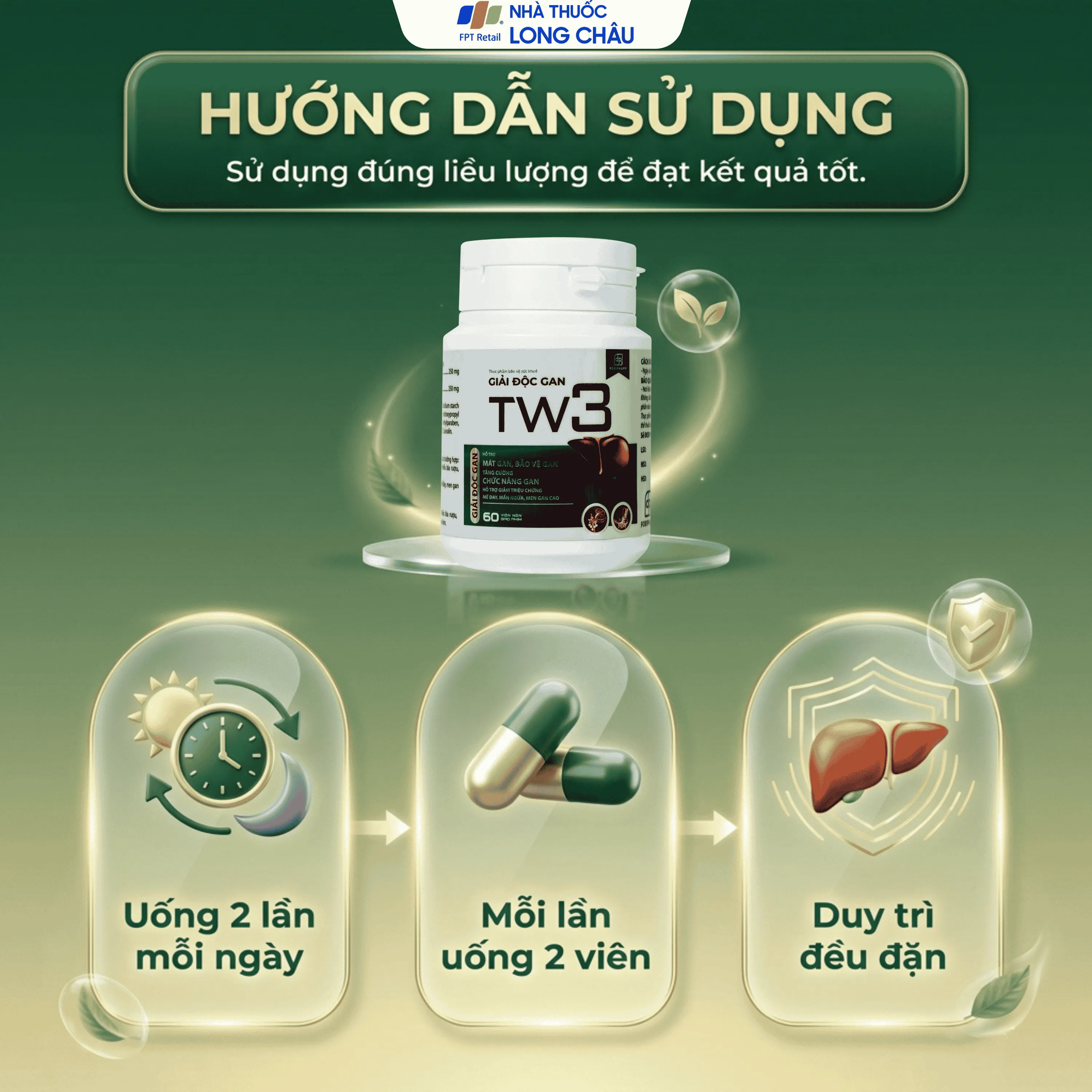 VIÊN UỐNG HỖ TRỢ MÁT GAN BẢO VỆ GAN, TĂNG CƯỜNG CHỨC NĂNG GAN GIẢI ĐỘC GAN TW3 FORIPHARM 60V 4