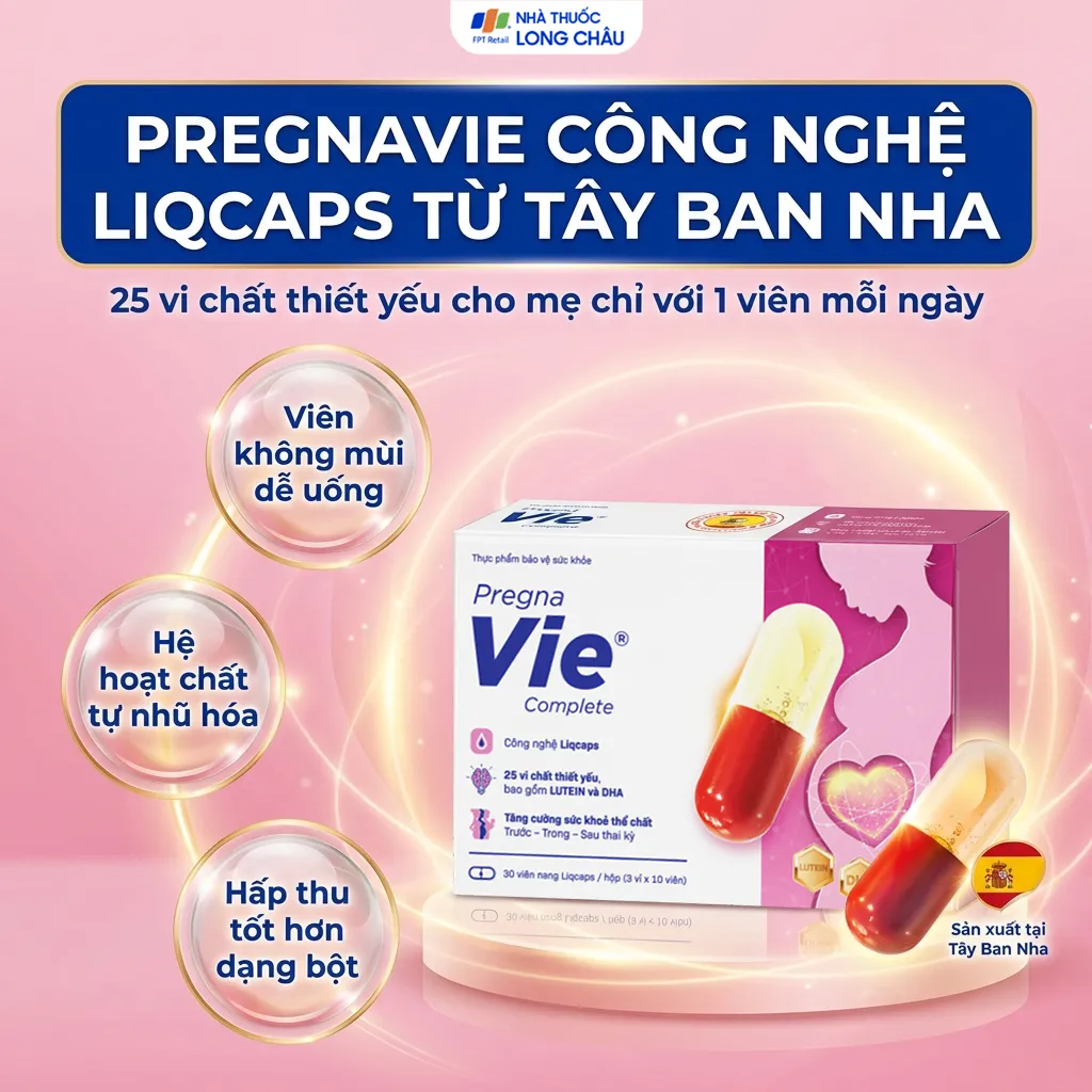 Viên uống Pregnavie Complete bổ sung dinh dưỡng cho mẹ bầu (hộp 30 viên) 2