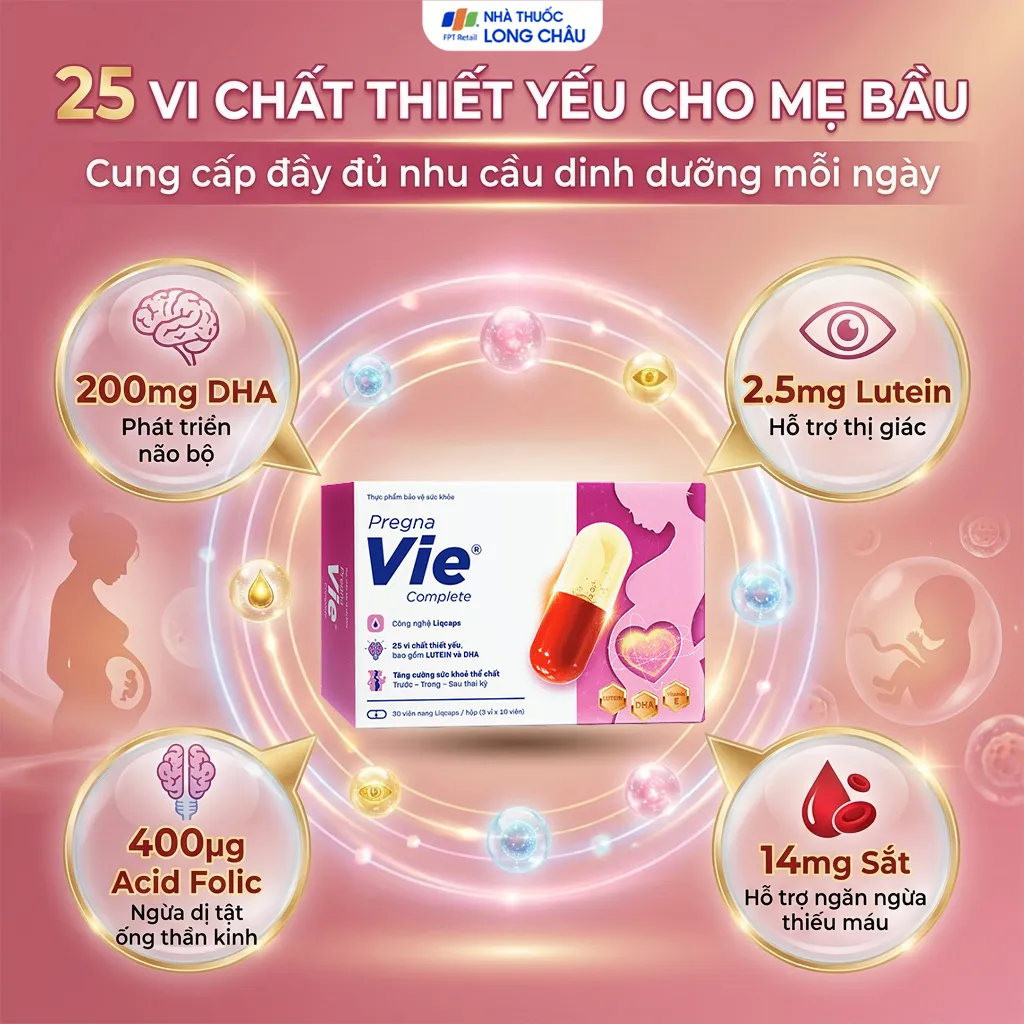 Viên uống Pregnavie Complete bổ sung dinh dưỡng cho mẹ bầu (hộp 30 viên) 4