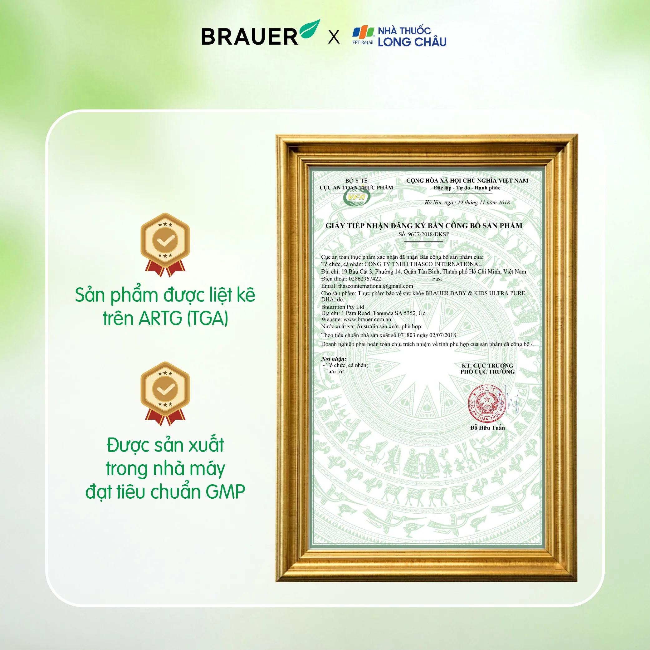 VIÊN UỐNG HỖ TRỢ PHÁT TRIỂN NÃO BỘ BRAUER BABY & KIDS ULTRA PURE DHA 60V 7