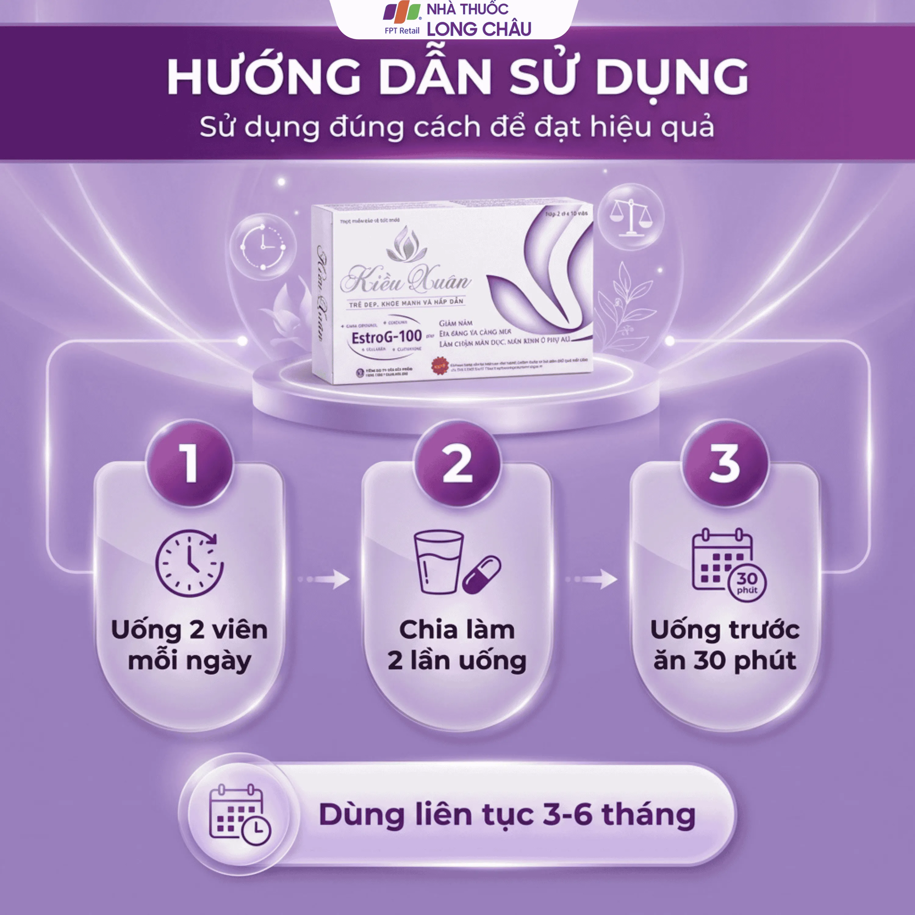 Viên uống Kiều Xuân Vinh Gia hỗ trợ giảm nám, da sáng và căng mịn (2 vỉ x 10 viên) 5