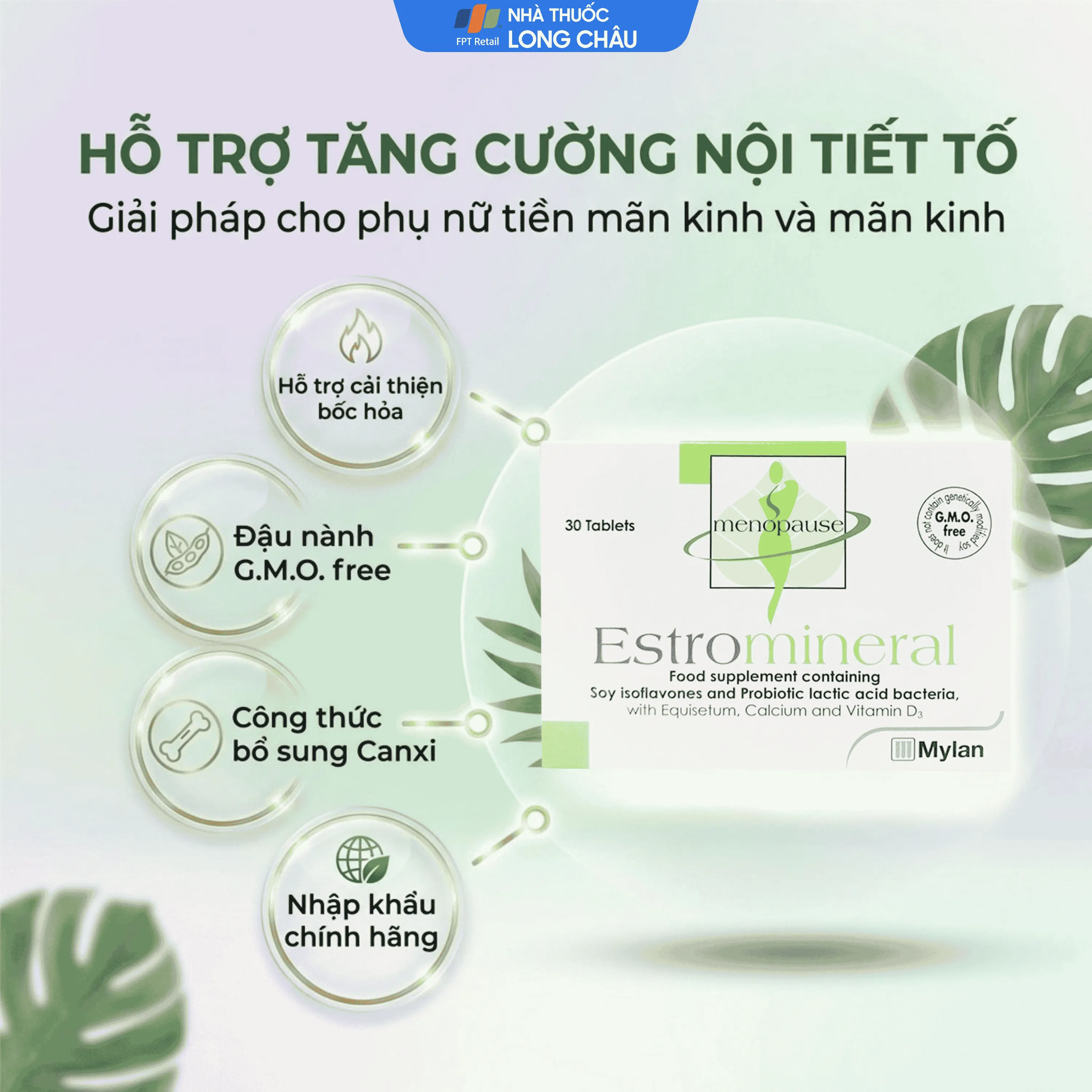 VIÊN UỐNG HỖ TRỢ TĂNG CƯỜNG NỘI TIẾT TỐ ESTROMINERAL MEDA PHARMA 3X10 2