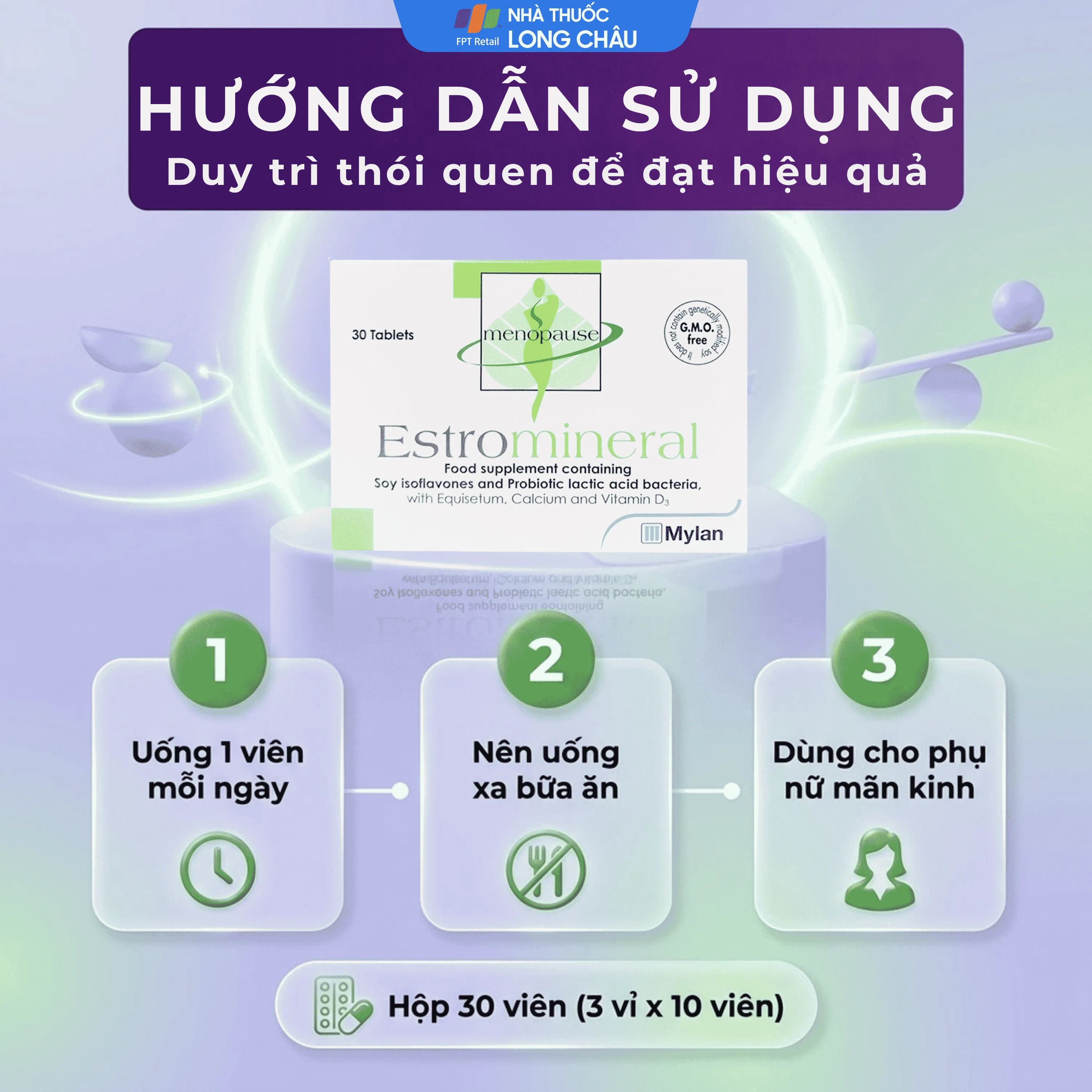 VIÊN UỐNG HỖ TRỢ TĂNG CƯỜNG NỘI TIẾT TỐ ESTROMINERAL MEDA PHARMA 3X10 5