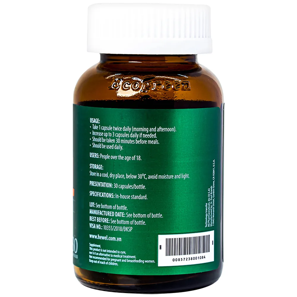 Viên uống Hewel (Hộp 30 viên) giúp hỗ trợ giải độc và bảo vệ tế bào gan 7
