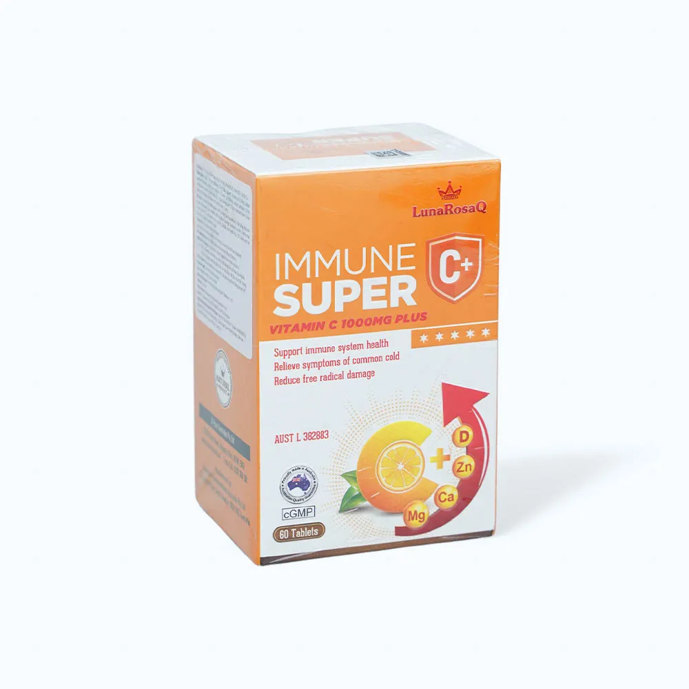 Viên uống hỗ trợ tăng sức đề kháng LunaRosaQ Immune Super C+ (Hộp 60 viên) 2