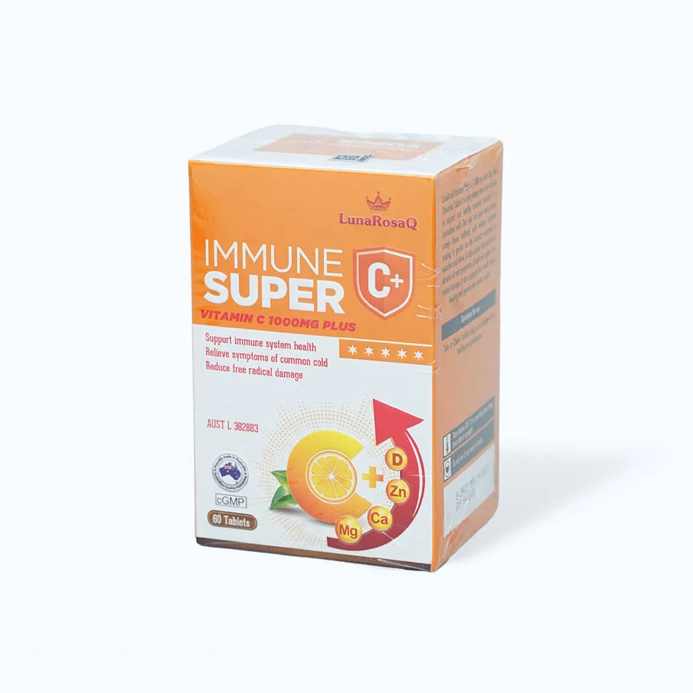 Viên uống hỗ trợ tăng sức đề kháng LunaRosaQ Immune Super C+ (Hộp 60 viên) 3