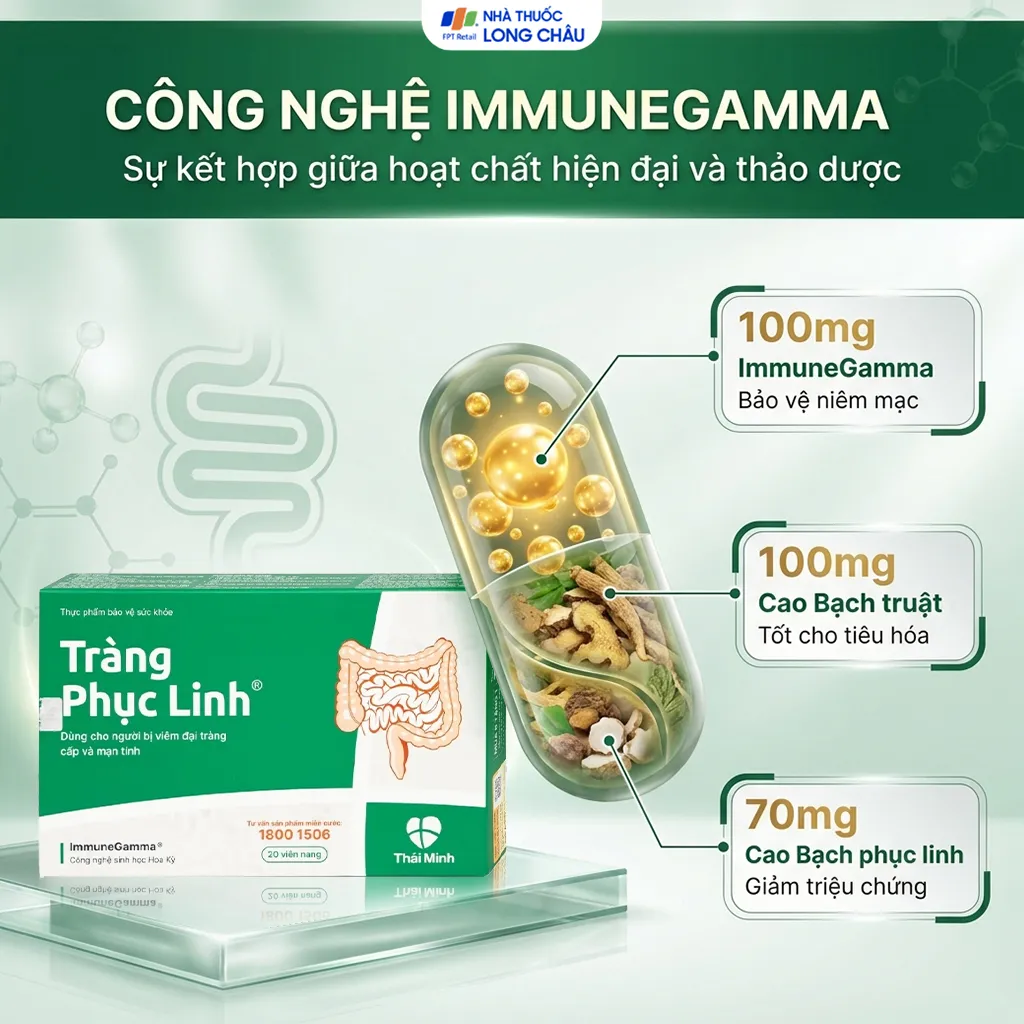 Viên uống Tràng Phục Linh Thái Minh (2 vỉ x 10 viên) hỗ trợ viêm đại tràng 3