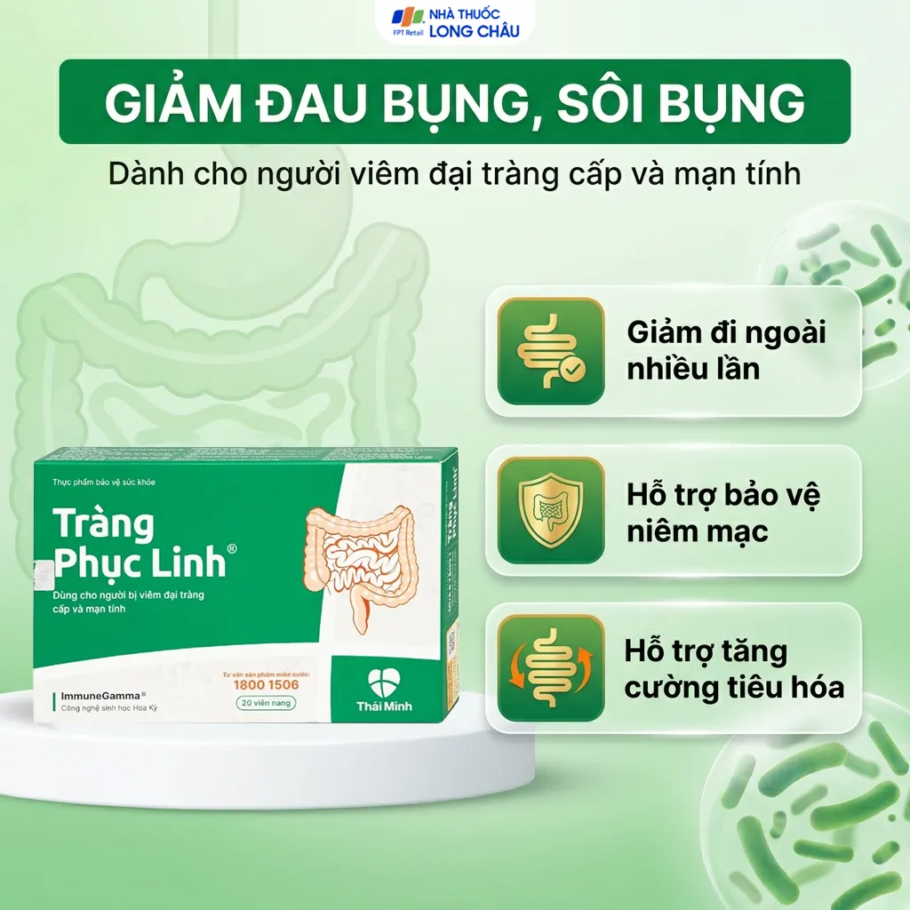 Viên uống Tràng Phục Linh Thái Minh (2 vỉ x 10 viên) hỗ trợ viêm đại tràng 4