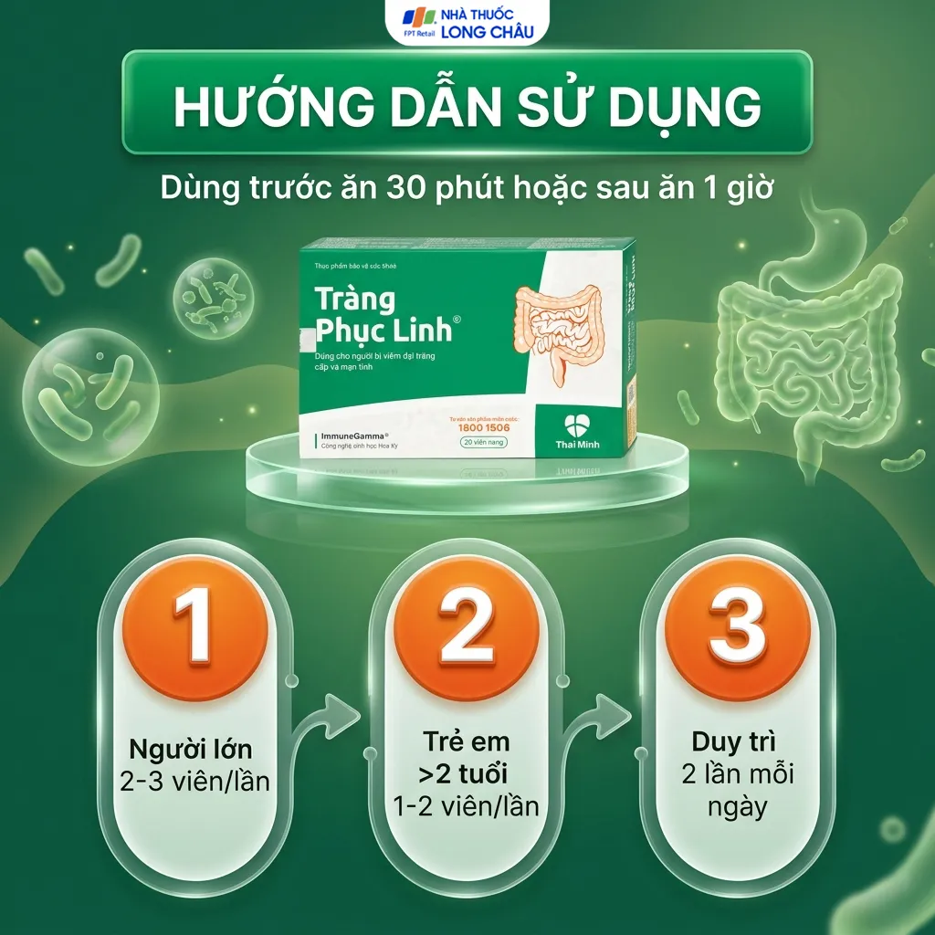 Viên uống Tràng Phục Linh Thái Minh (2 vỉ x 10 viên) hỗ trợ viêm đại tràng 5