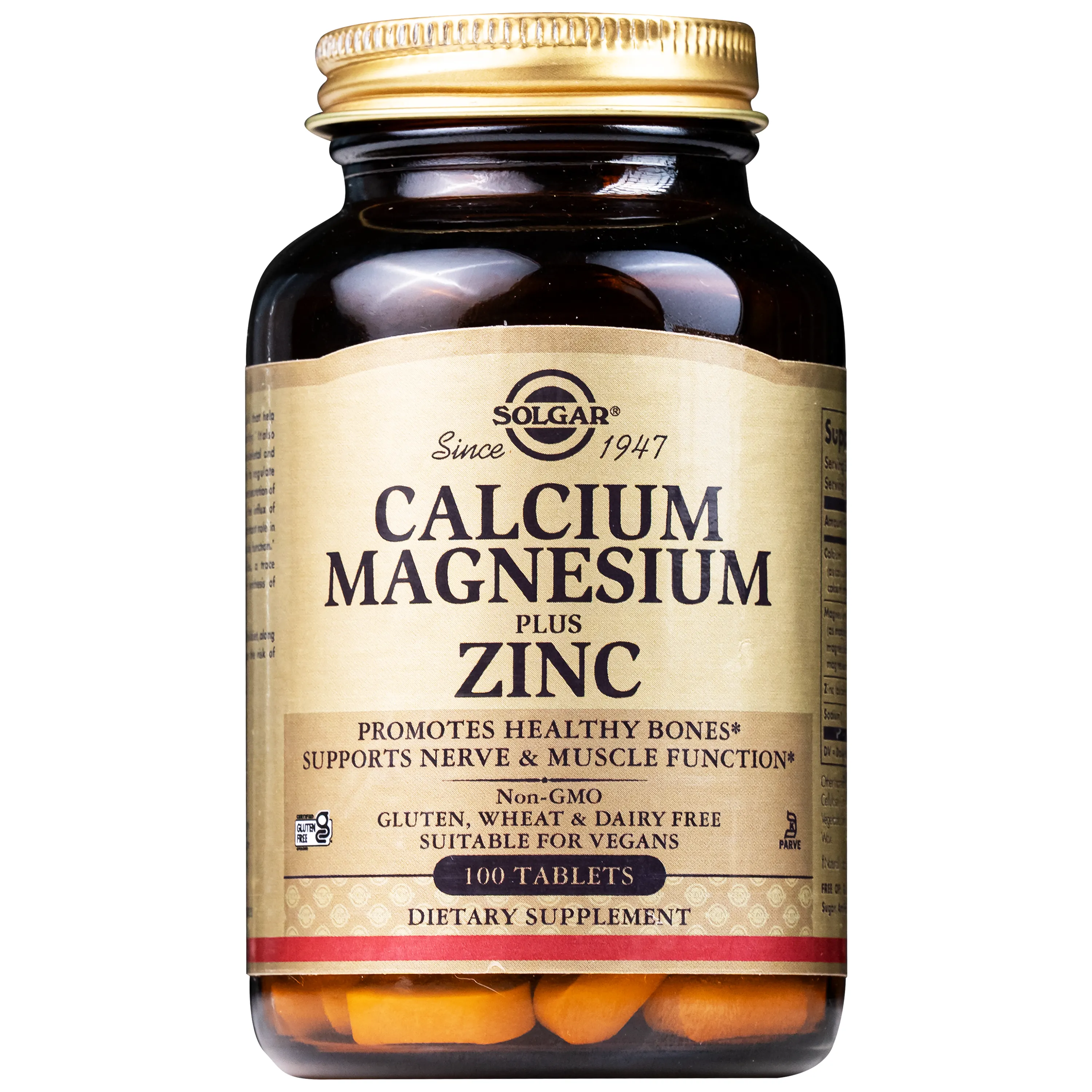 Viên uống Solgar Calcium Magnesium Plus Zinc (100 viên) giúp xương chắc khỏe