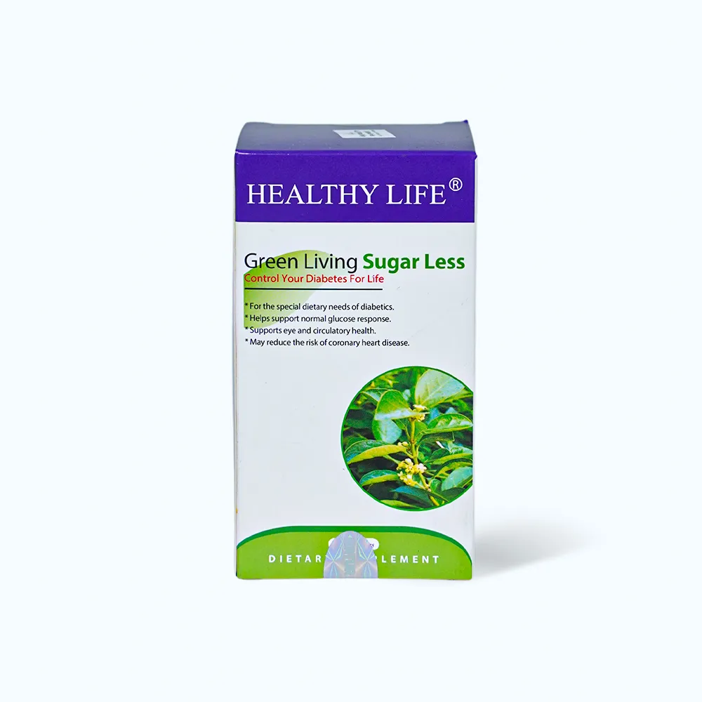 Viên uống Healthy Life Green Living Sugar Less (hộp 60 viên) giảm đường huyết