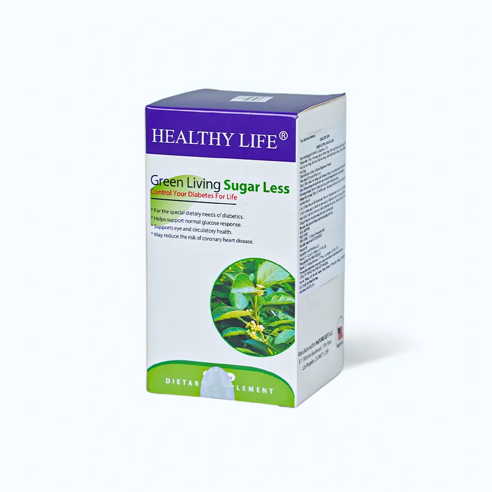 Viên uống Healthy Life Green Living Sugar Less (hộp 60 viên) giảm đường huyết 3