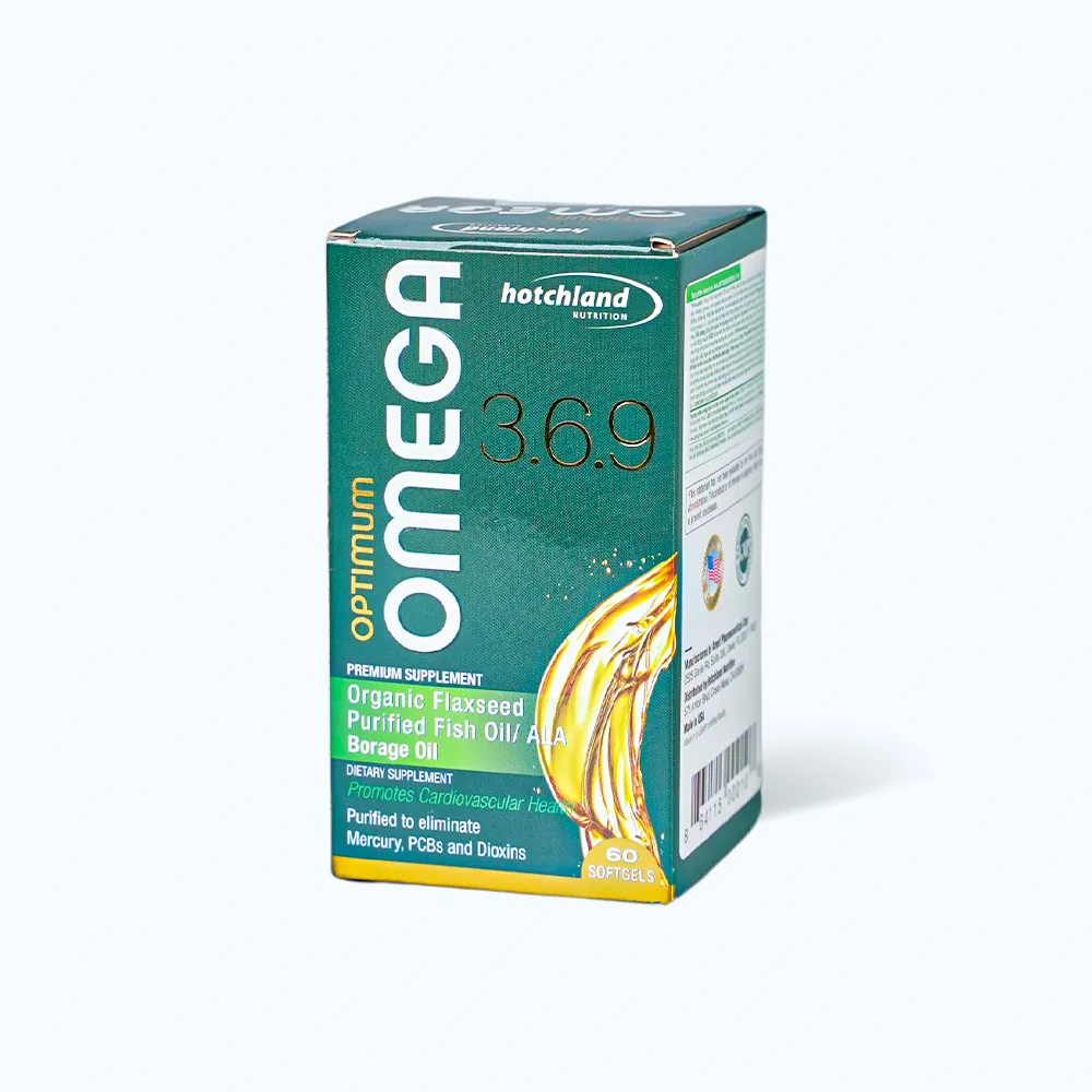 Viên uống Hotchland - Optimum Omega 3.6.9 (hộp 60 viên) bổ mắt, bổ não 3