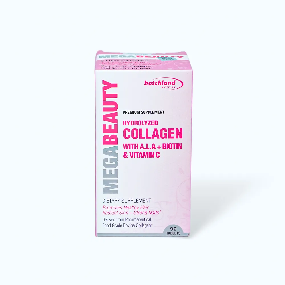 Viên uống Hotchland MegaBeauty (Hộp 90 viên) làm đẹp da, tóc, móng