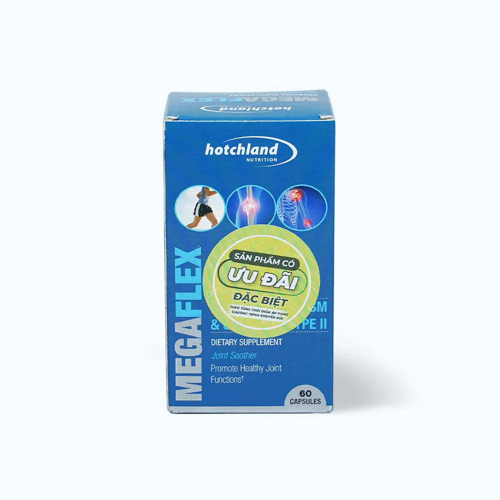 Viên uống Hotchland MegaFlex (họp 60 viên) giúp tăng cường sức khỏe xương khớp