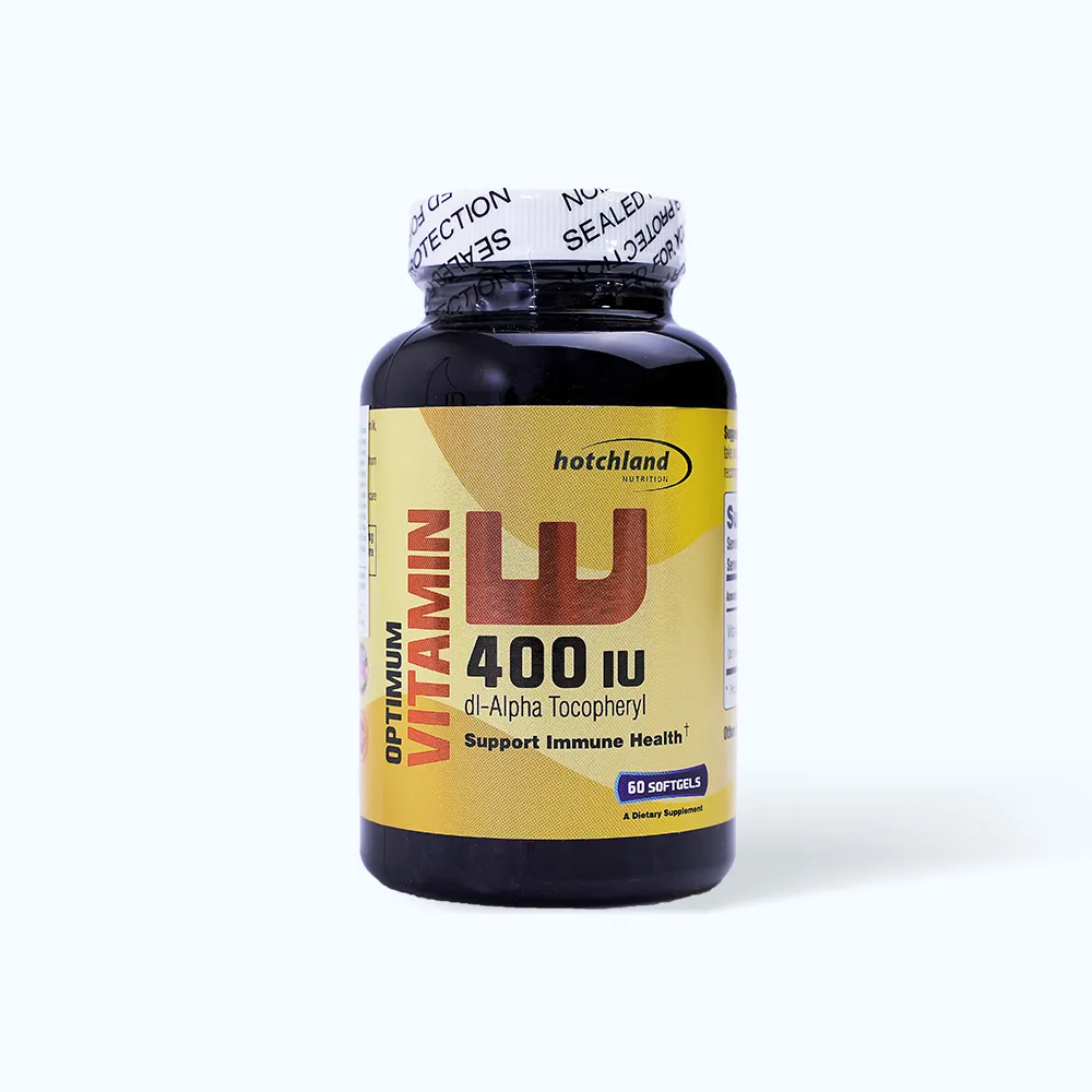 Viên uống Hotchland Optimum Vitamin E 400 IU (Hộp 60 viên) bổ sung vitamin E 4