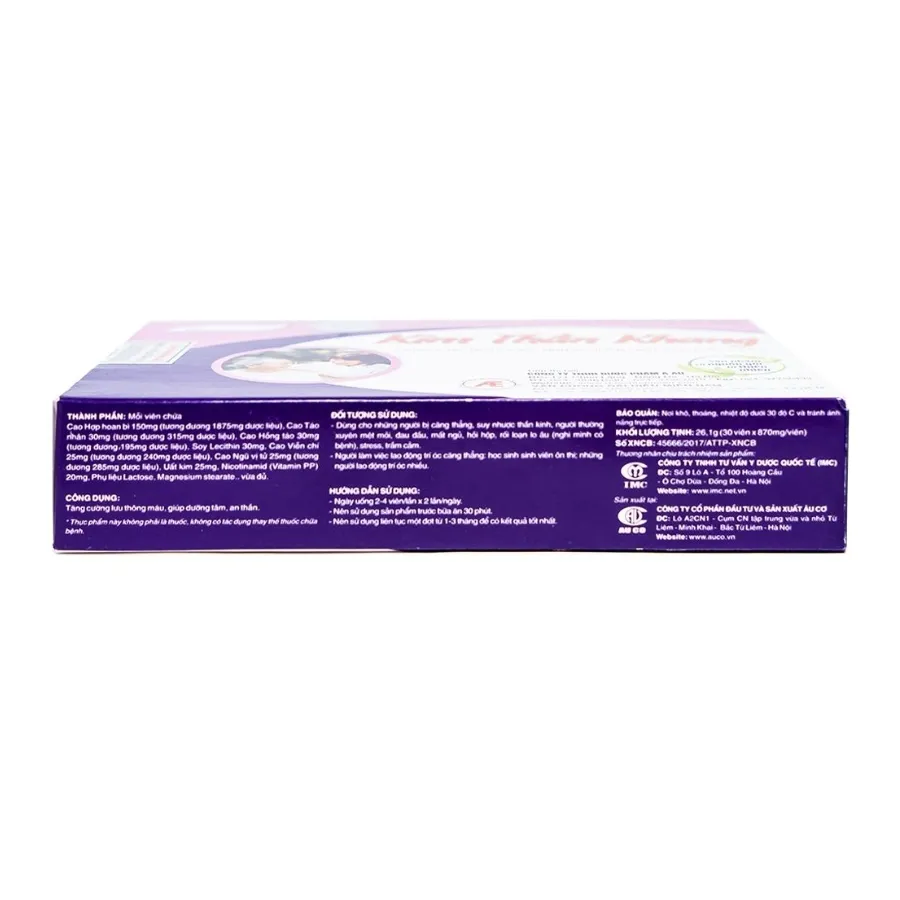 Thực phẩm bảo vệ sức khỏe Kim Thần Khang (180 Viên) 2