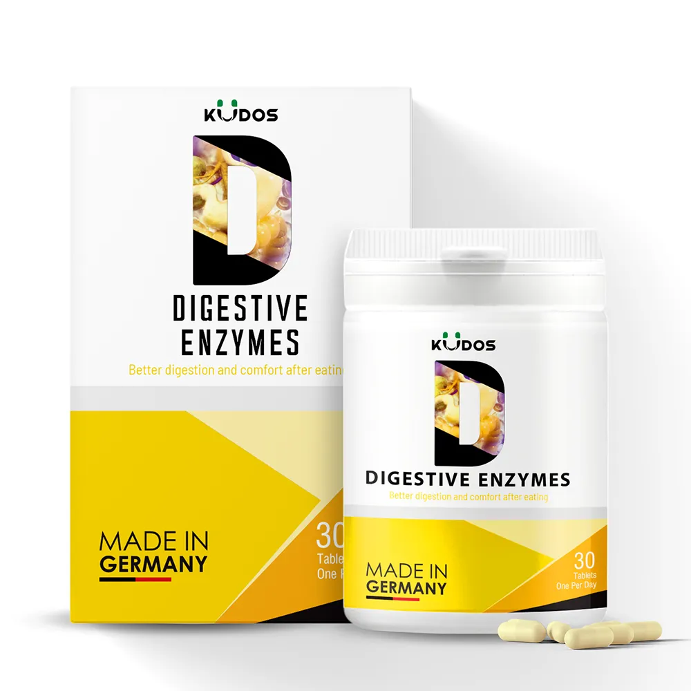 Viên uống Kudos Digestive Enzymes (Hộp 30 viên) giúp bổ sung men tiêu hóa