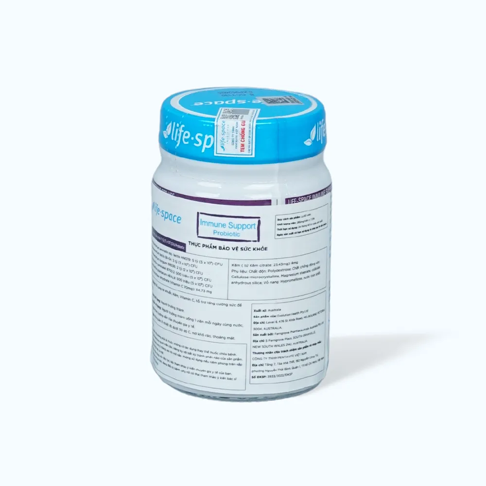 Viên uống Life-space Immune Support Probiotic (60 viên) hỗ trợ đường ruột 4