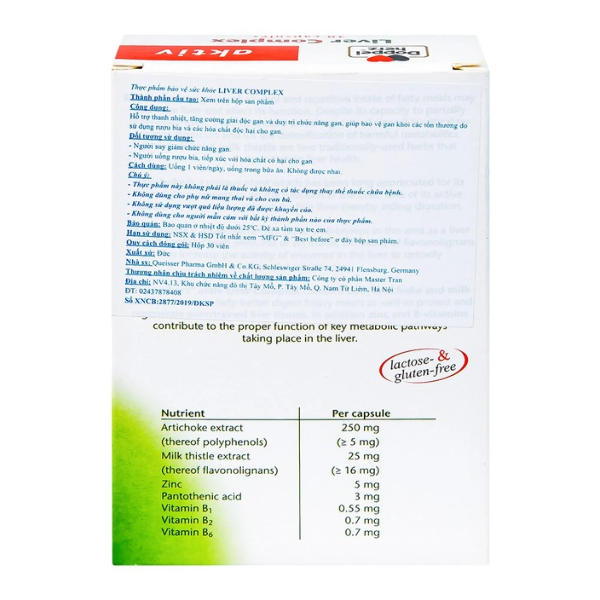 Viên uống Liver Complex Doppelherz Aktiv – Giải độc gan, tăng cường chức năng gan (30 viên) 2