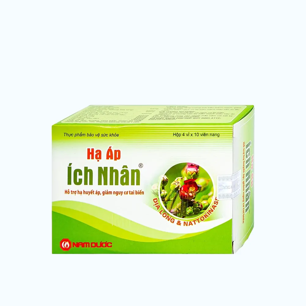 VIÊN UỐNG HỖ TRỢ GIẢM HUYẾT ÁP CAO HẠ ÁP ÍCH NHÂN 4X10
