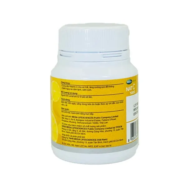 VIÊN UỐNG TĂNG CƯỜNG SỨC ĐỀ KHÁNG NAT C 1000 MEGA 30V 6