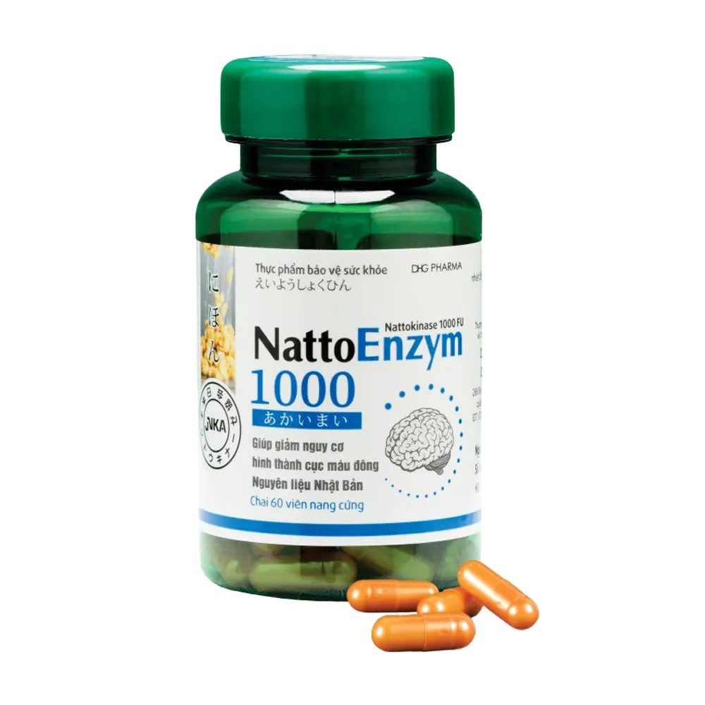 VIÊN UỐNG HỖ TRỢ GIẢM NGUY CƠ HUYẾT KHỐI NATTOENZYM 1000 DHG 2X10