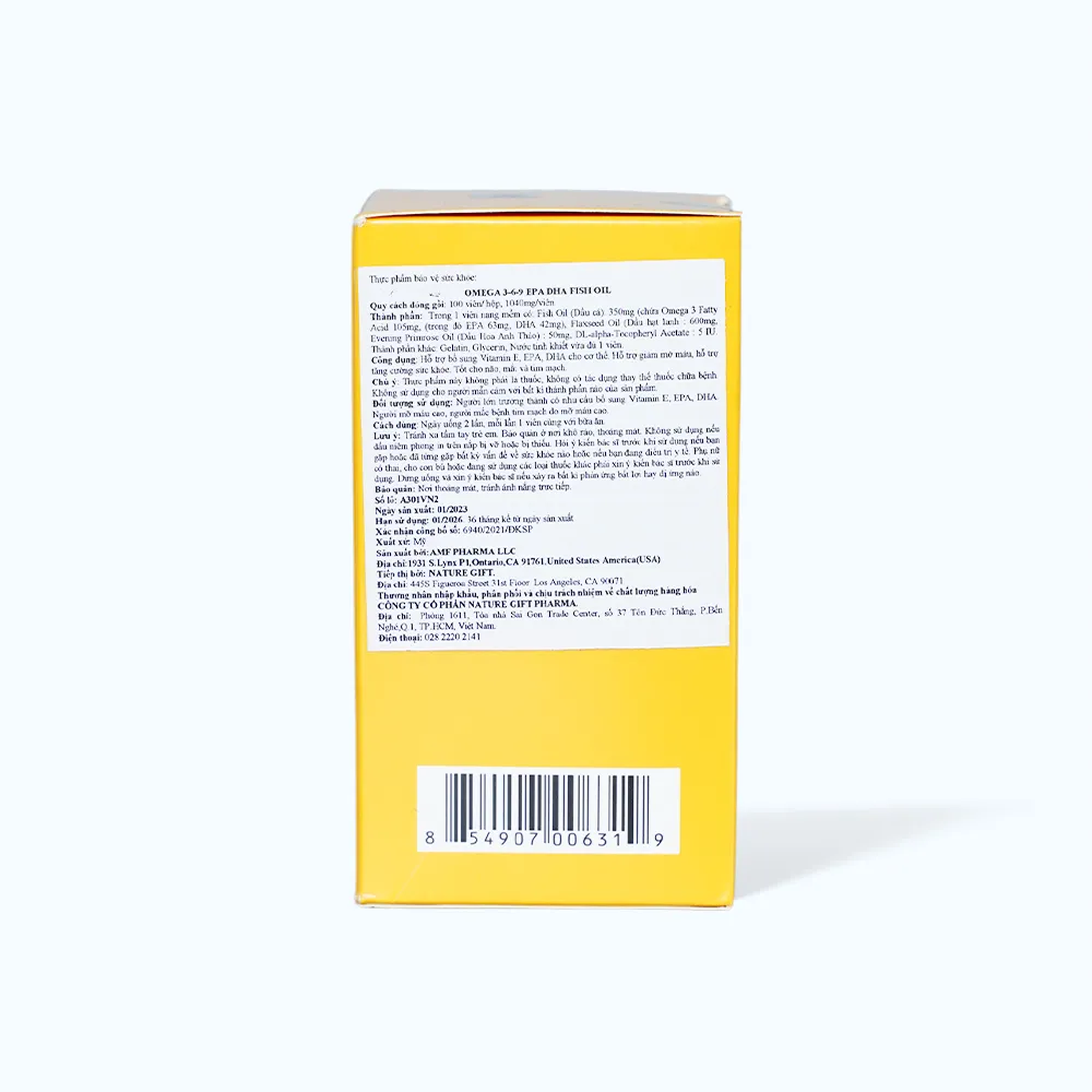 Viên uống Nature Gift Omega 3-6-9 Fish Oil 100 viên hỗ trợ tim, não, mắt 4