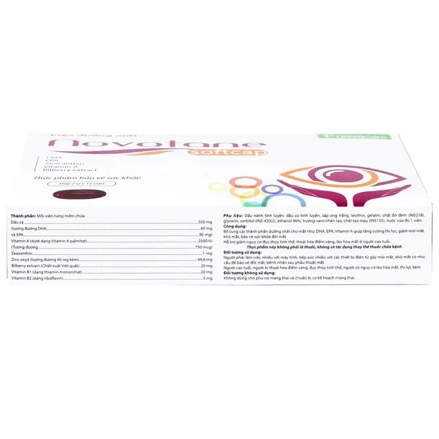 Viên uống Novotane Softcap Novocare bổ sung các thành phần dưỡng chất cho mắt DHA, EPA, Vitamin A (2 vỉ x 15 viên) 4