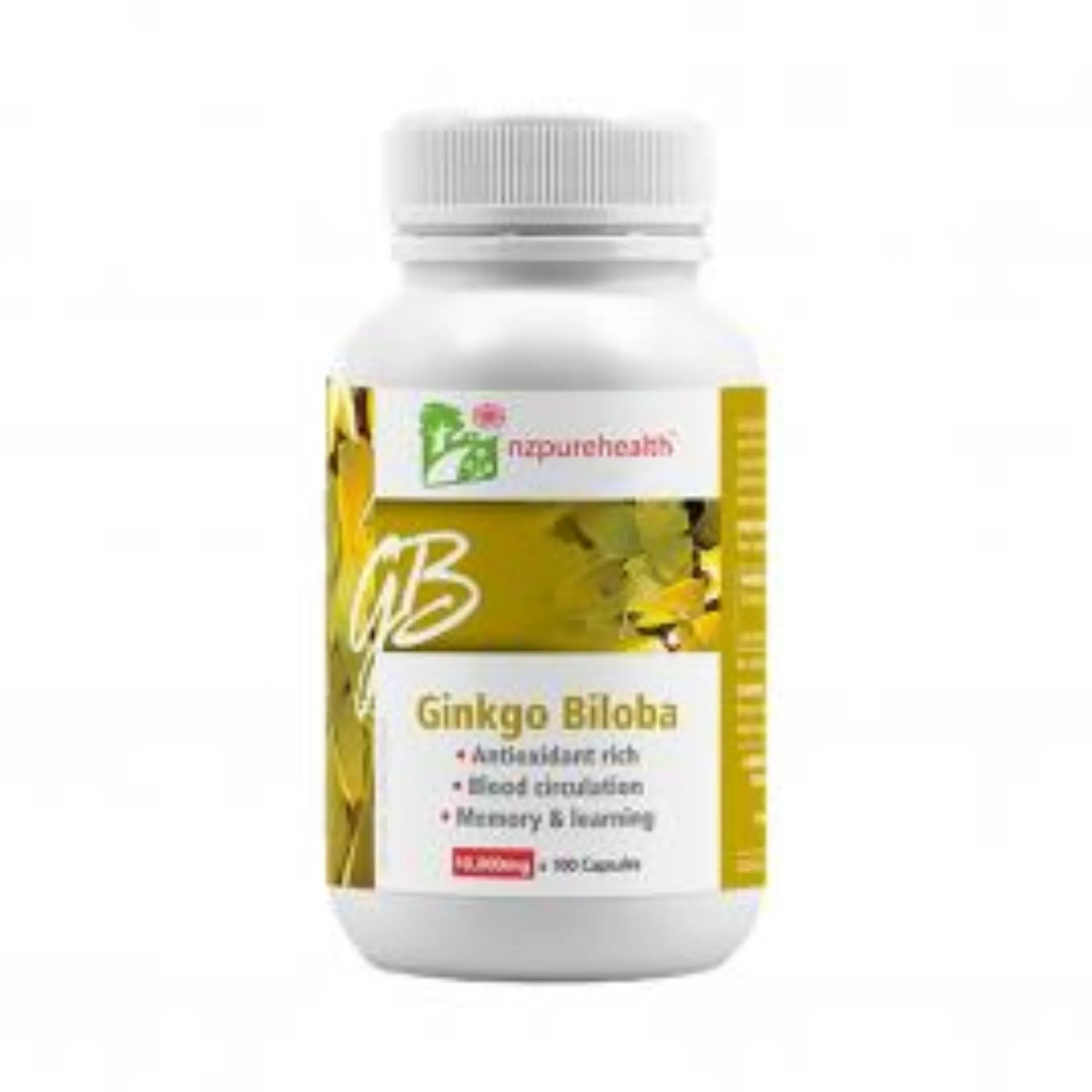 Viên uống Nzpurehealth Ginkgo Biloba 200mg – Hỗ trợ trí nhớ, tuần hoàn máu não