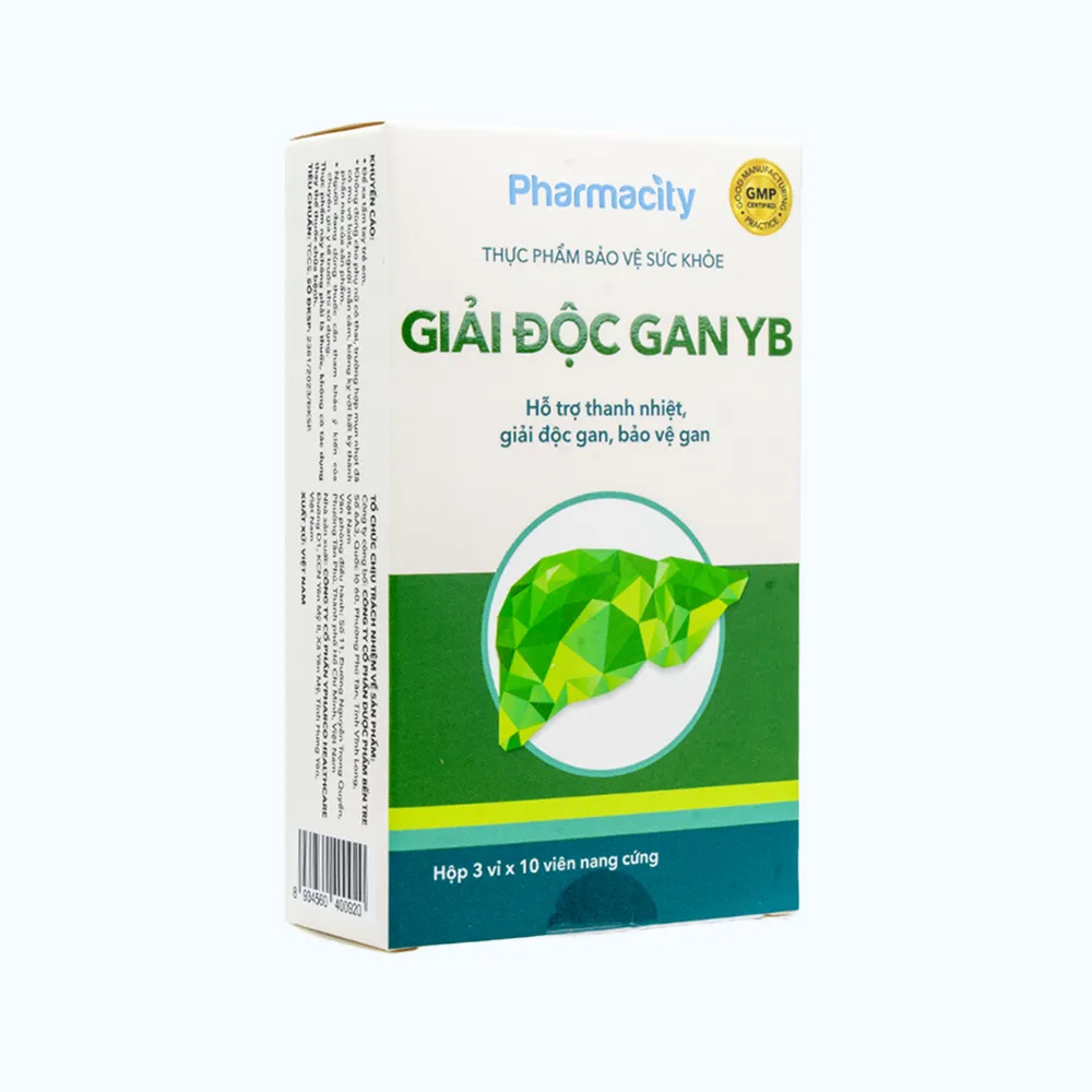Combo 2 Hộp Viên uống Pharmacity Giải Độc Gan YB hỗ trợ thanh nhiệt, giải độc, bảo vệ gan (Hộp 30 viên nang cứng) 3