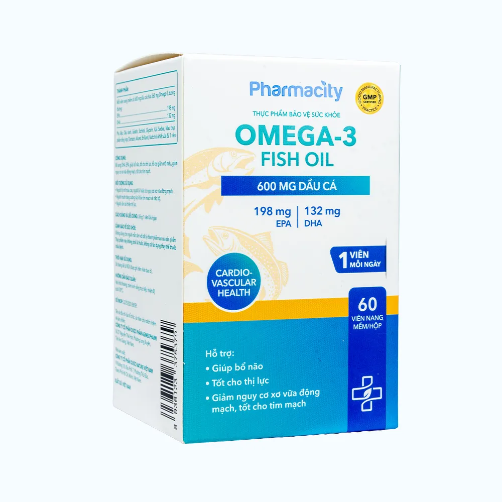 Viên uống Pharmacity Omega 3 Fish Oil bổ não, tim mạch (60 viên) 4